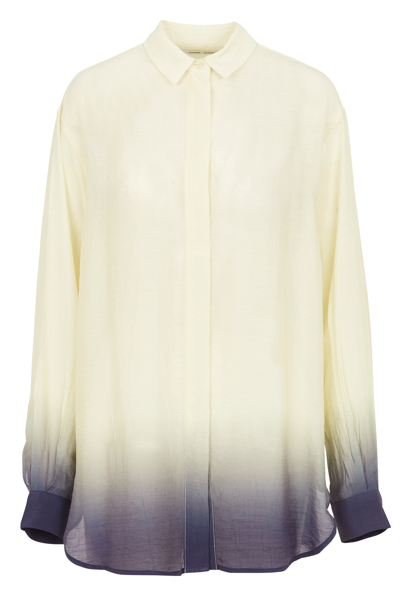 Chemise ample col classique imprimée SAMSOE SAMSOE Jaune