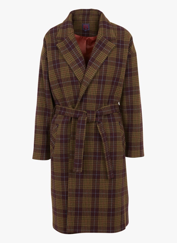 Mango check wool blend coat sales