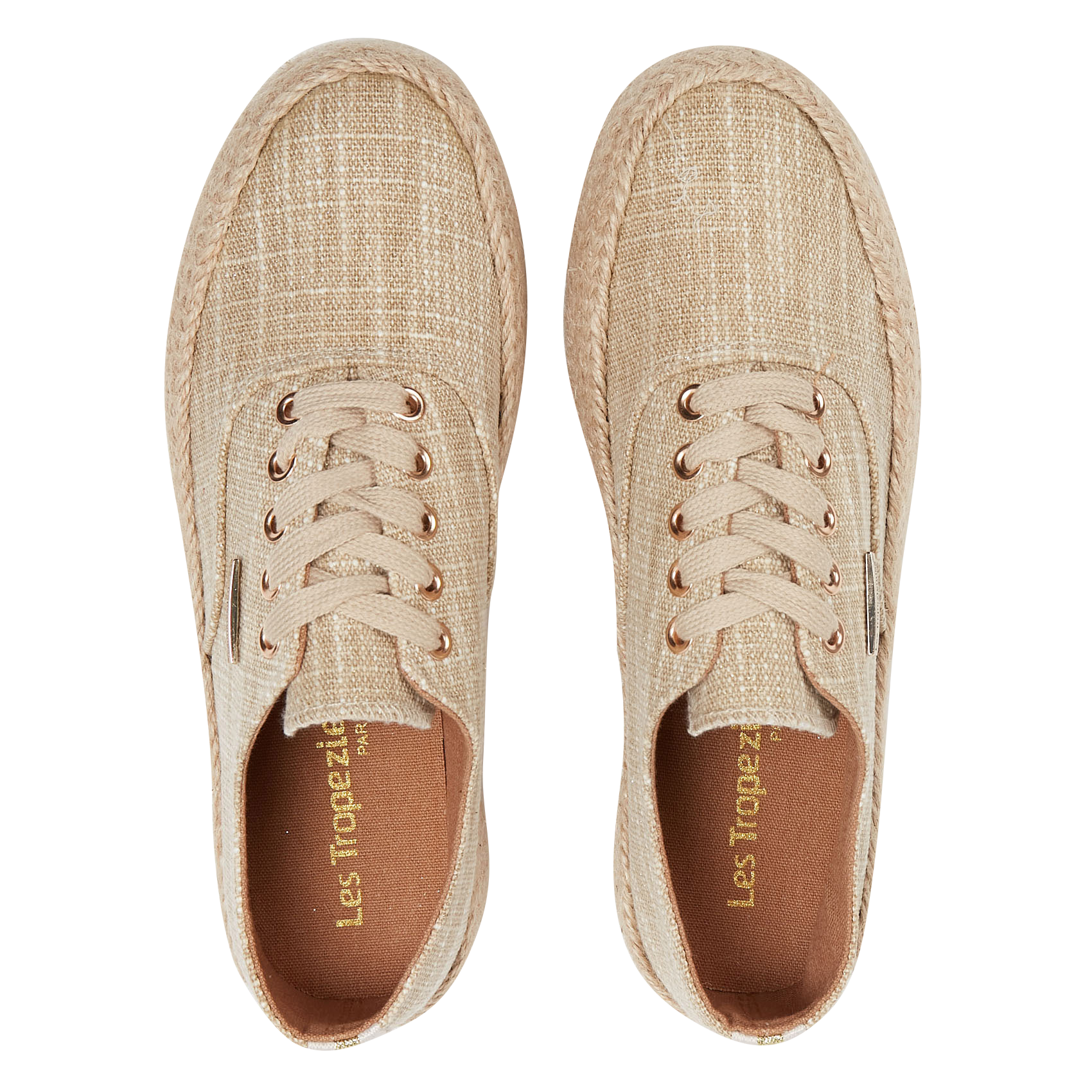 Espadrille-style low-top flatform sneakers LES TROPEZIENNES PAR M.BELARBI Beige