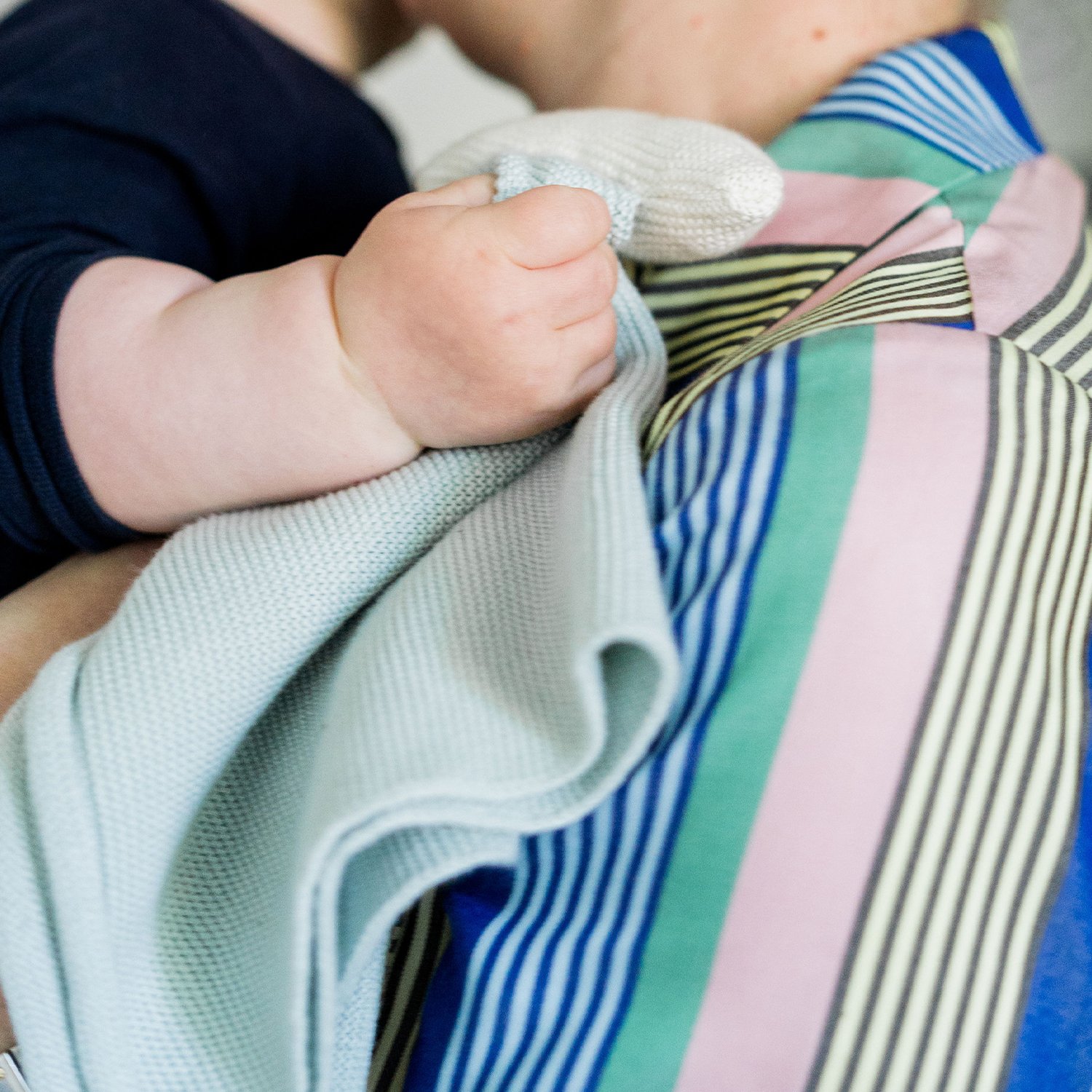 Sheep cotton comforter with rattle KINDSGUT White