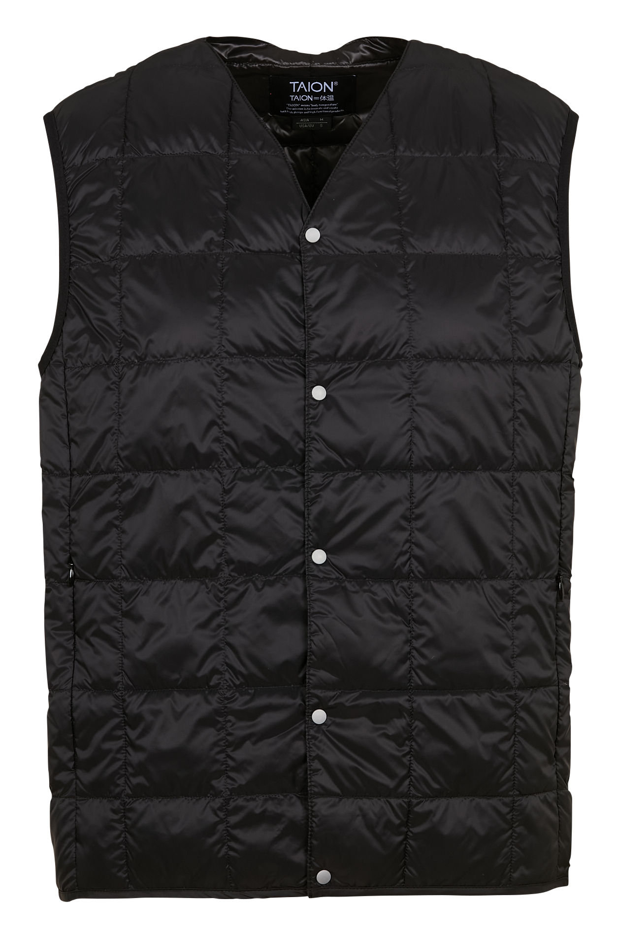 Doudoune droite sans manches TAION Noir