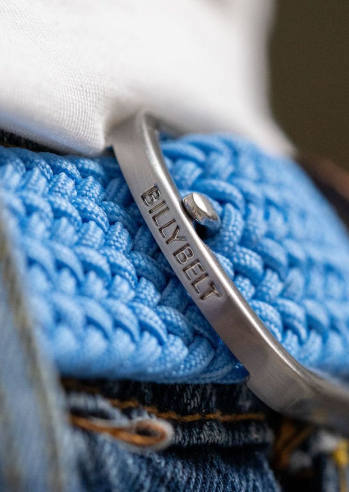 Solid Elastic Braided Belt BILLYBELT Blue