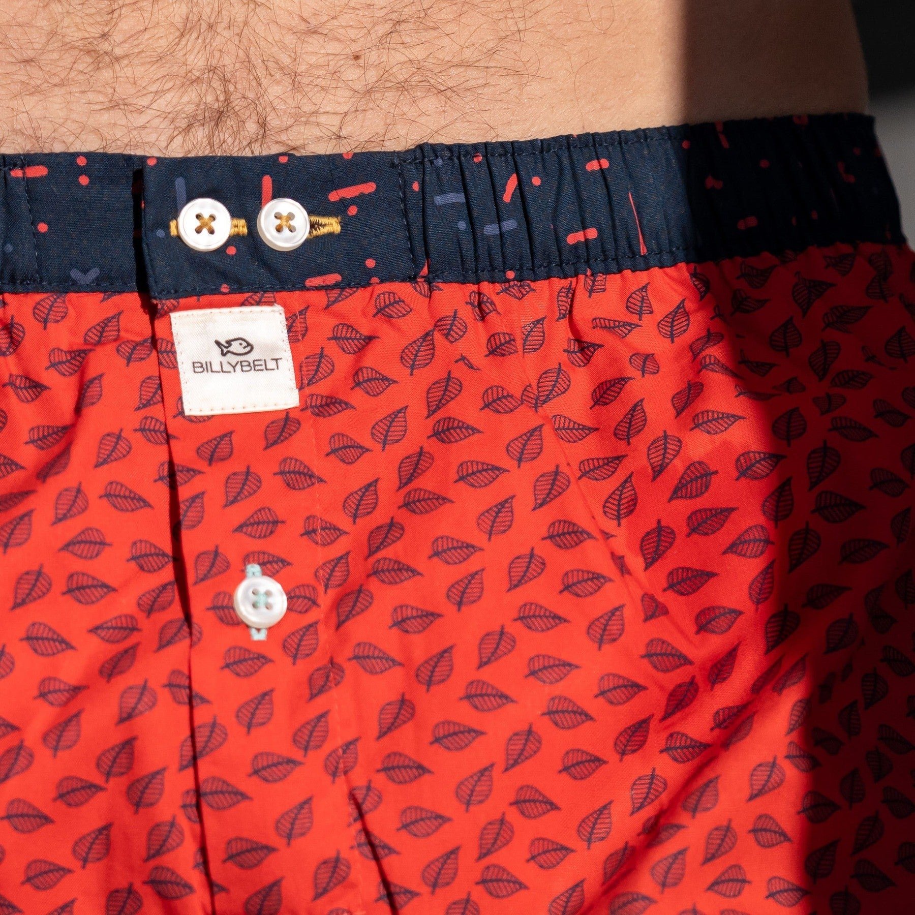 Organic cotton boxer shorts BILLYBELT Red