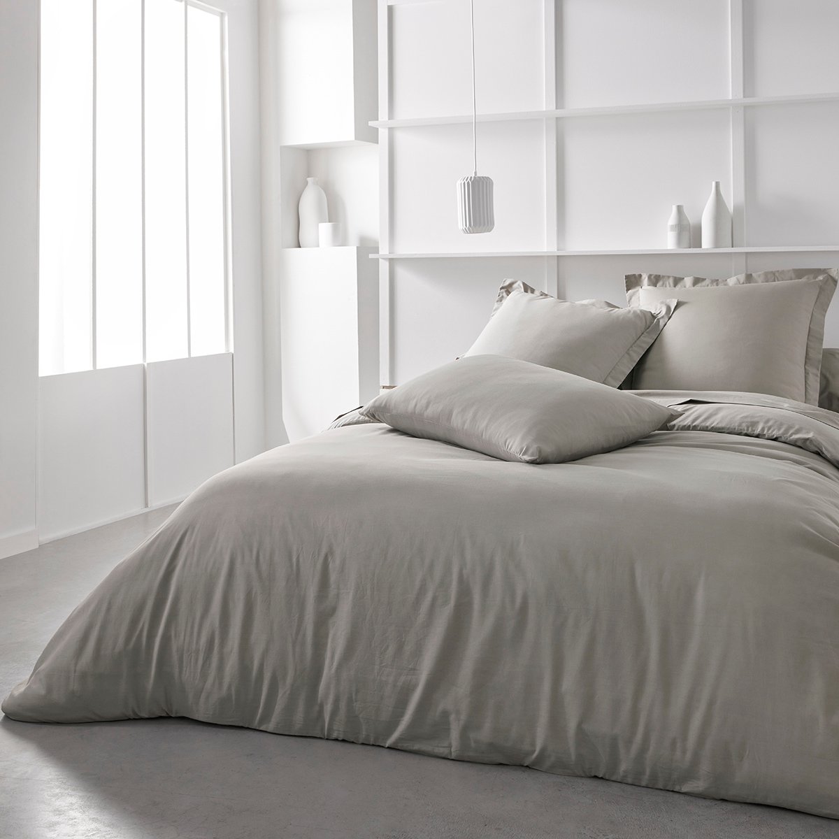 Fitted sheet with deep pockets in cotton TODAY LINGE DE MAISON Beige