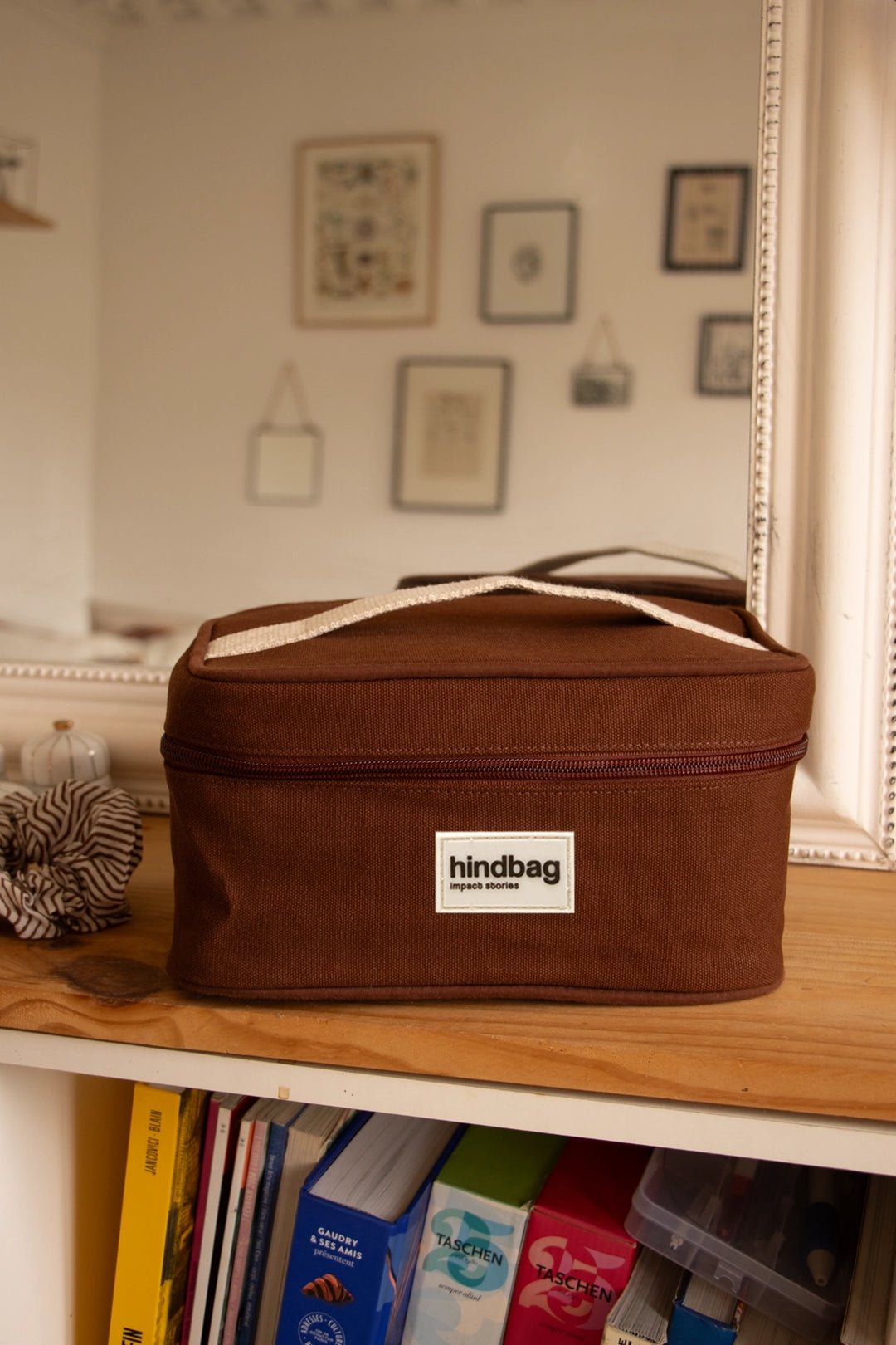 Cotton toiletry bag HINDBAG Brown