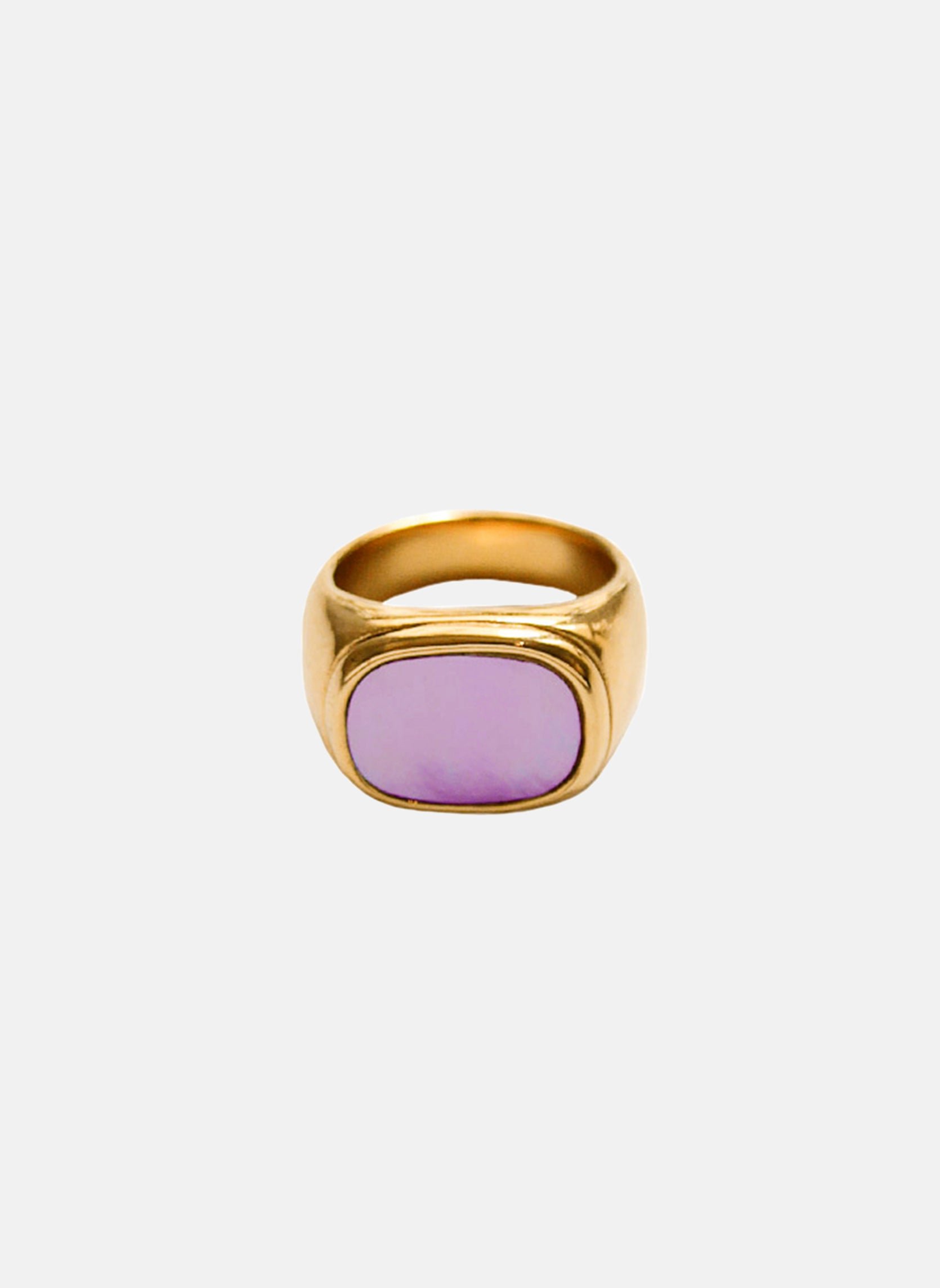 Wide Columba Ring COLUMBA-BAGUE Nacre violette