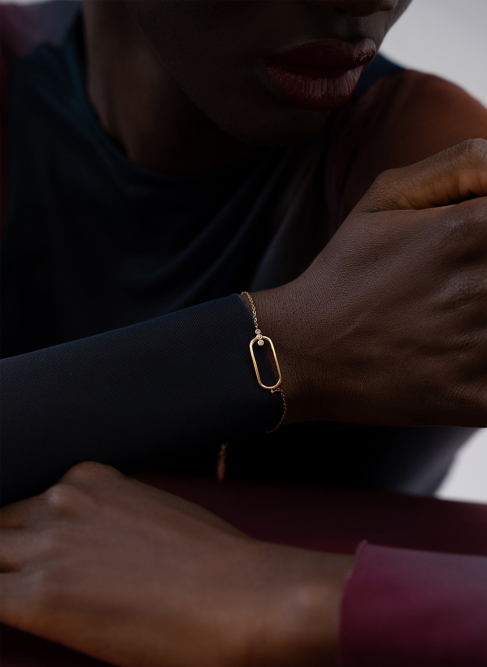 Gaia chain bracelet AEC Paris White