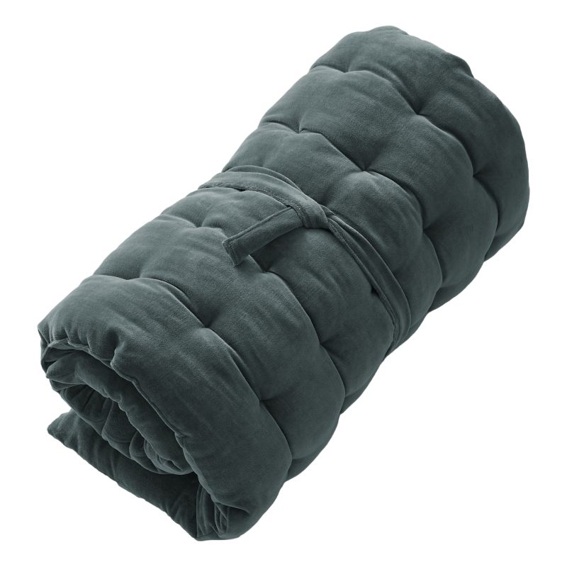 Cotton velvet floor cushion L'EFFET PAPILLON