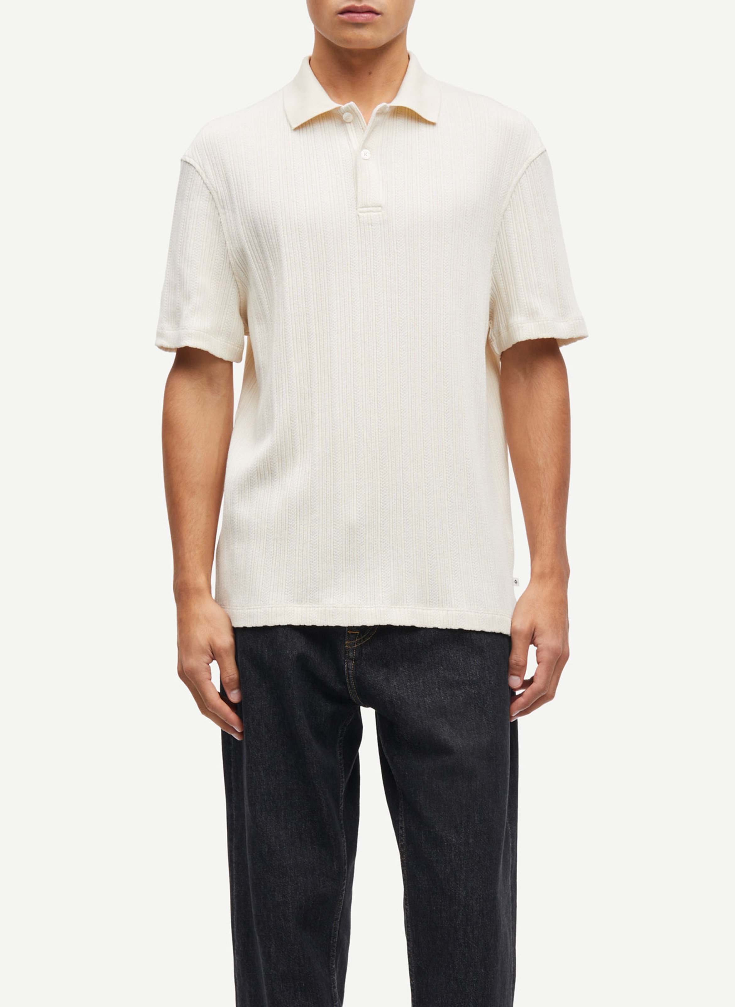 Polo regular-fit en coton bio SAMSOE SAMSOE Blanc