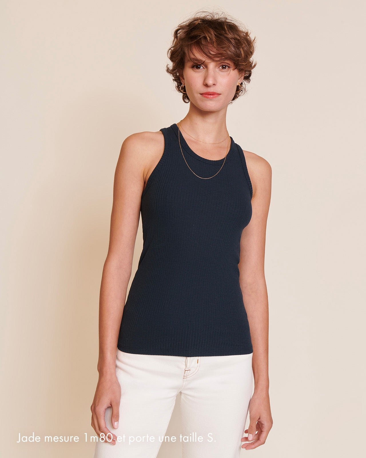 Le débardeur debra en lyocell côtelé EMOI EMOI Bleu