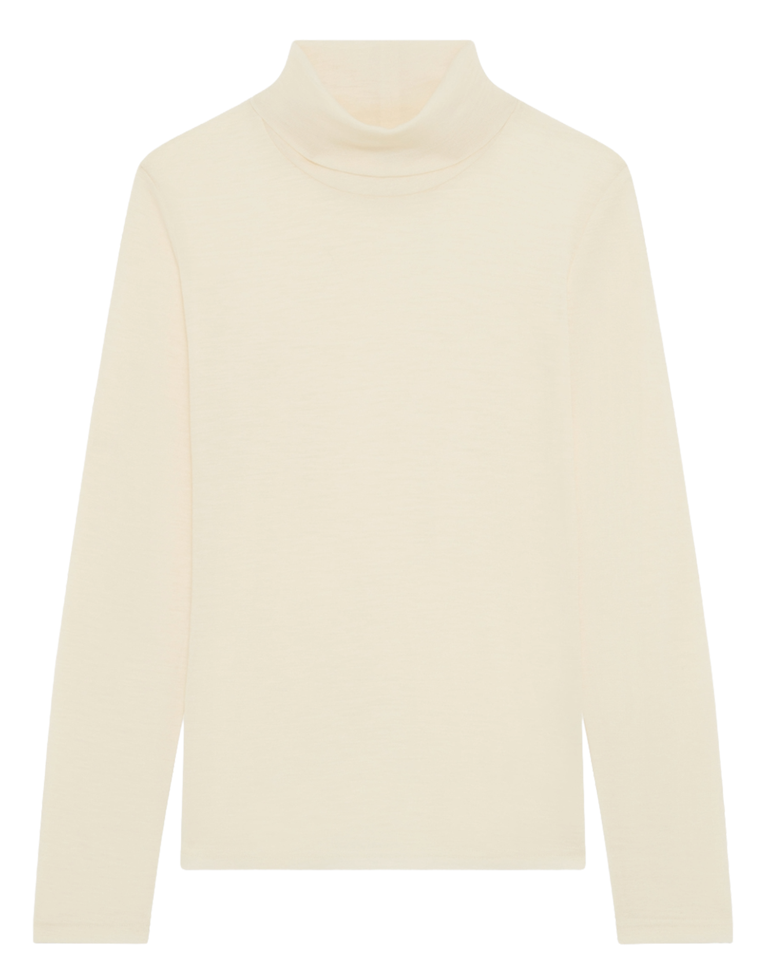 Col roulé droit en laine PABLO Beige