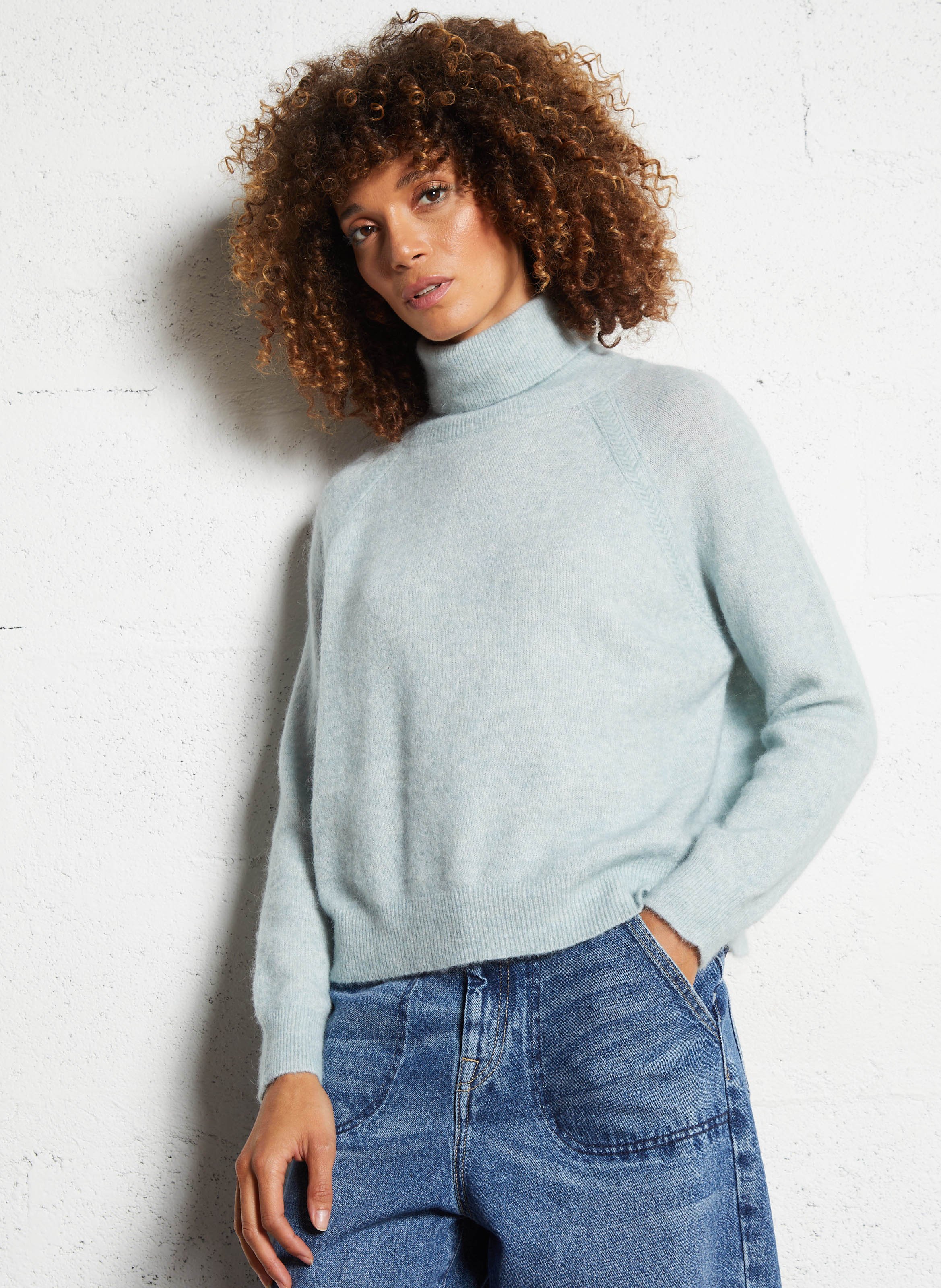 Pull col montant DES PETITS HAUTS Vert
