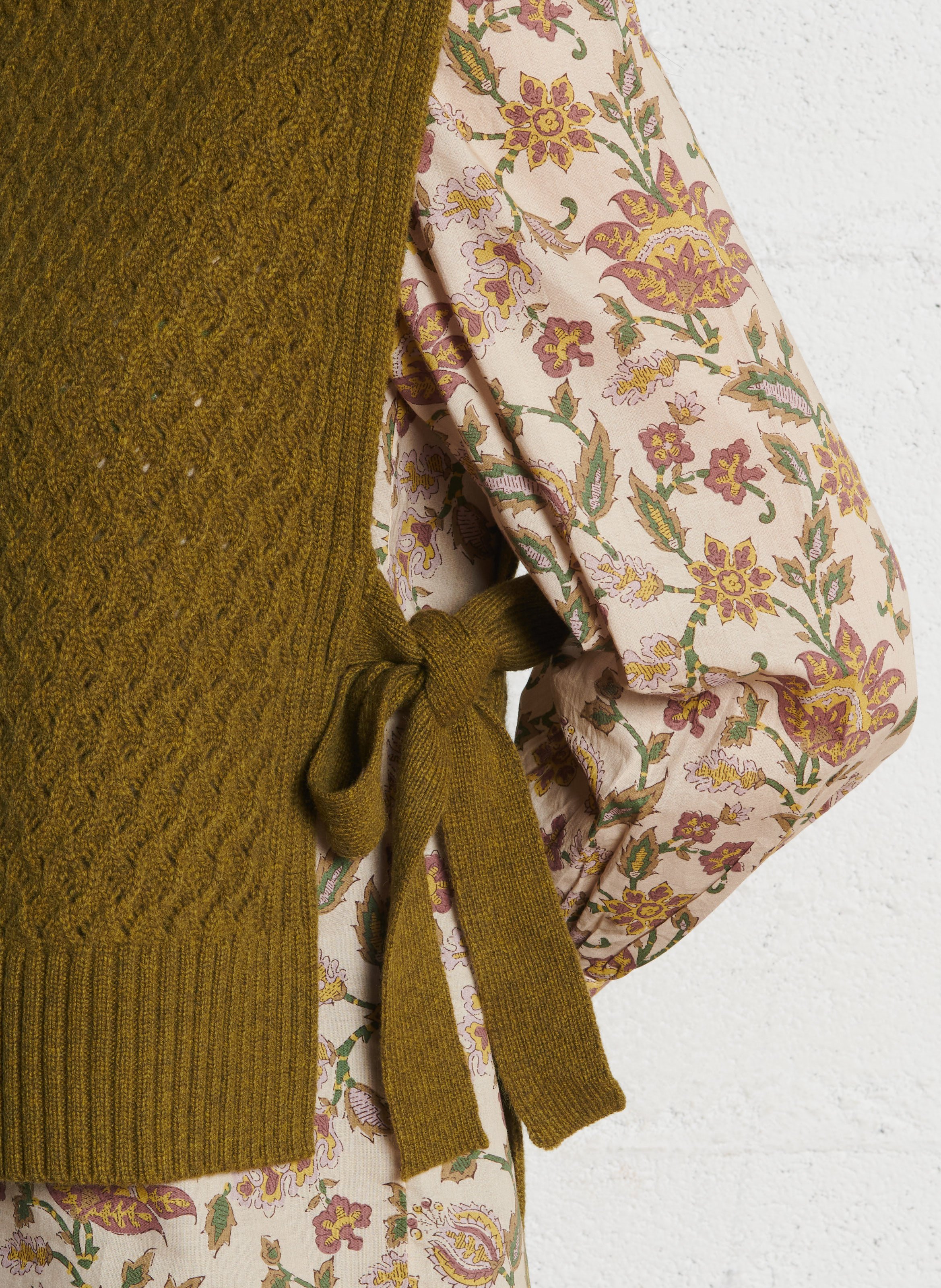 Round-neck wool sweater PETITE MENDIGOTE Green