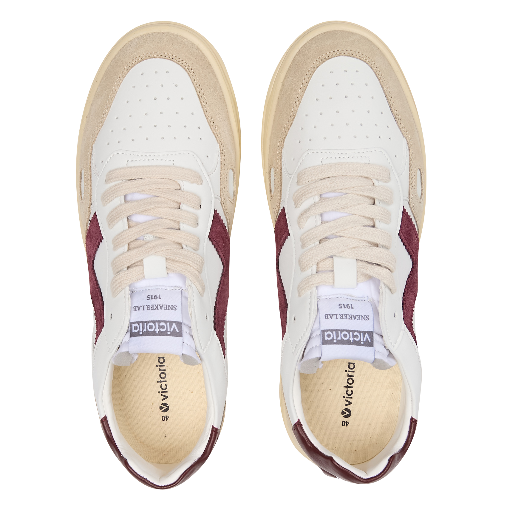 Baskets basses en cuir VICTORIA Violet