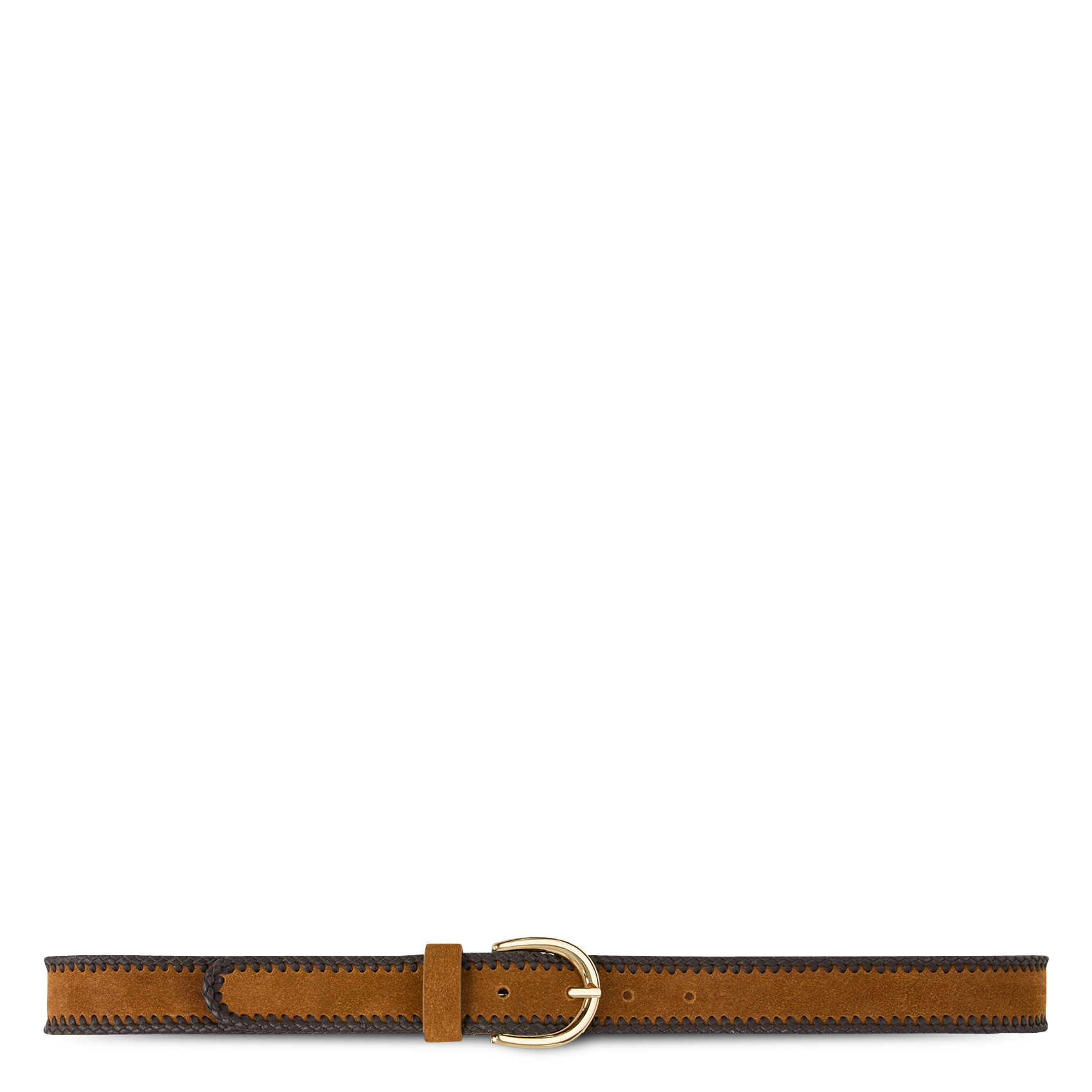 Gevlochten leren riem BA&SH Bruin