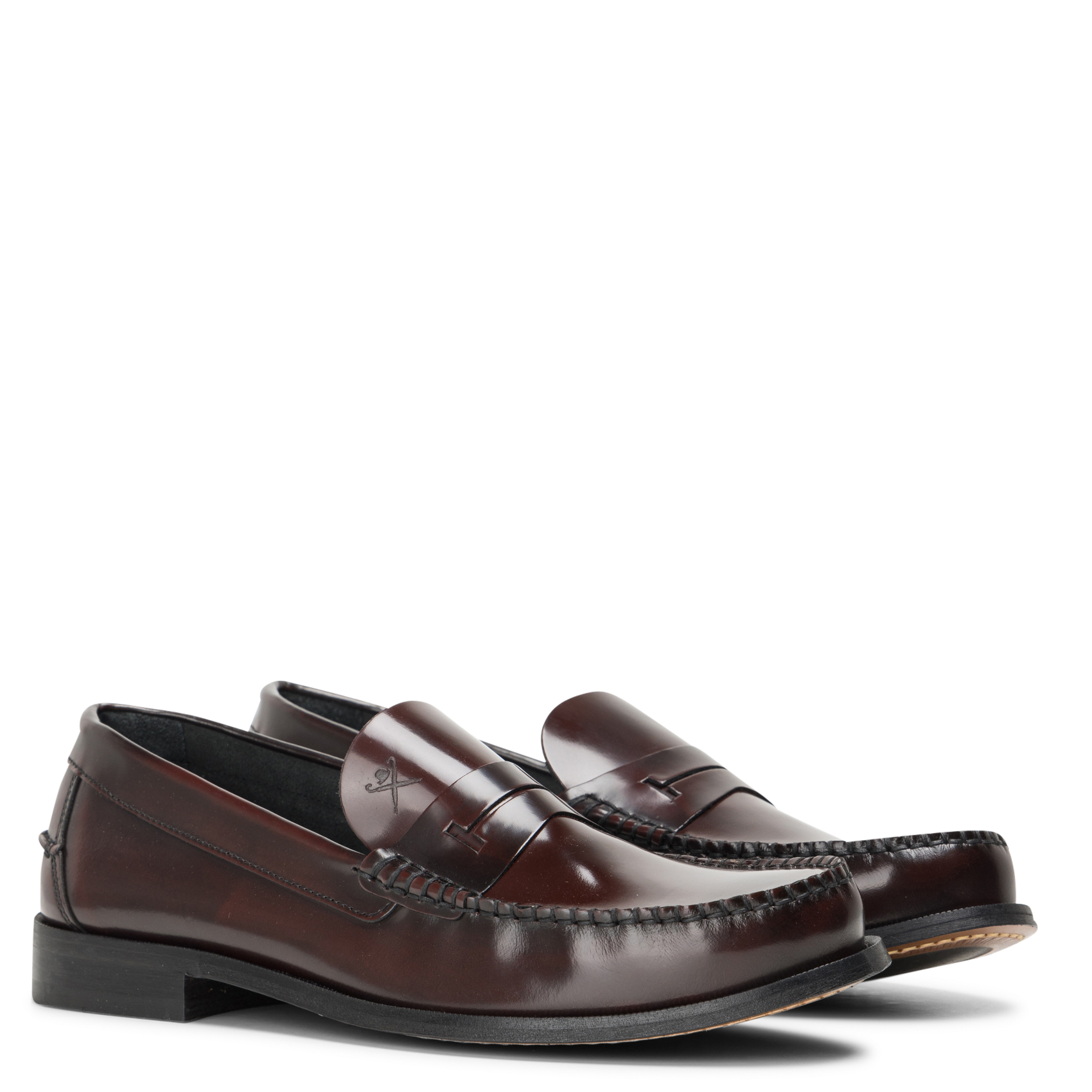 Mocassins en cuir HACKETT Rouge