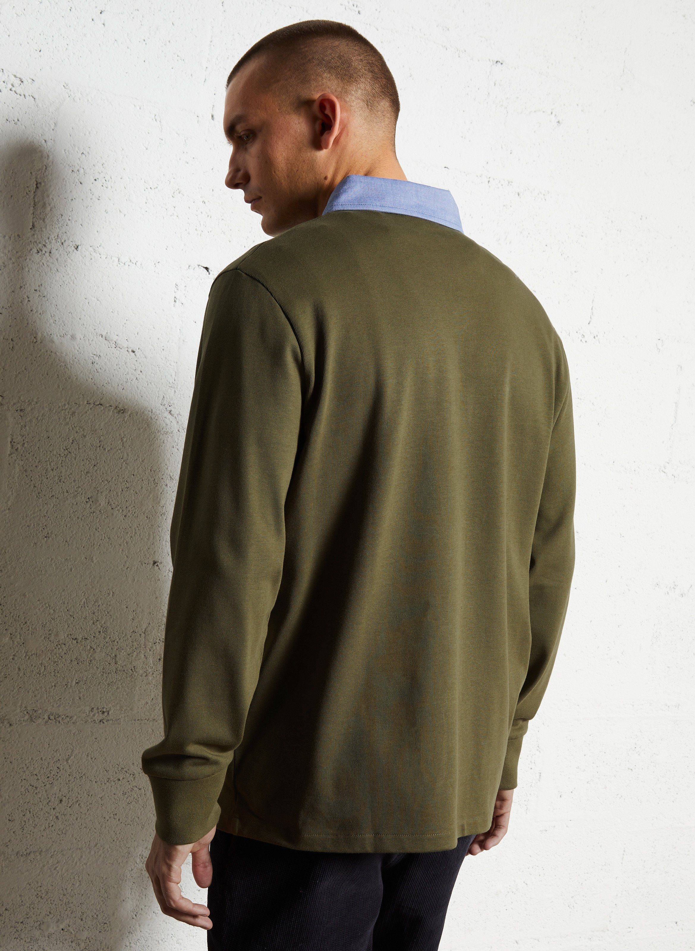 Straight cotton polo shirt GANT Green