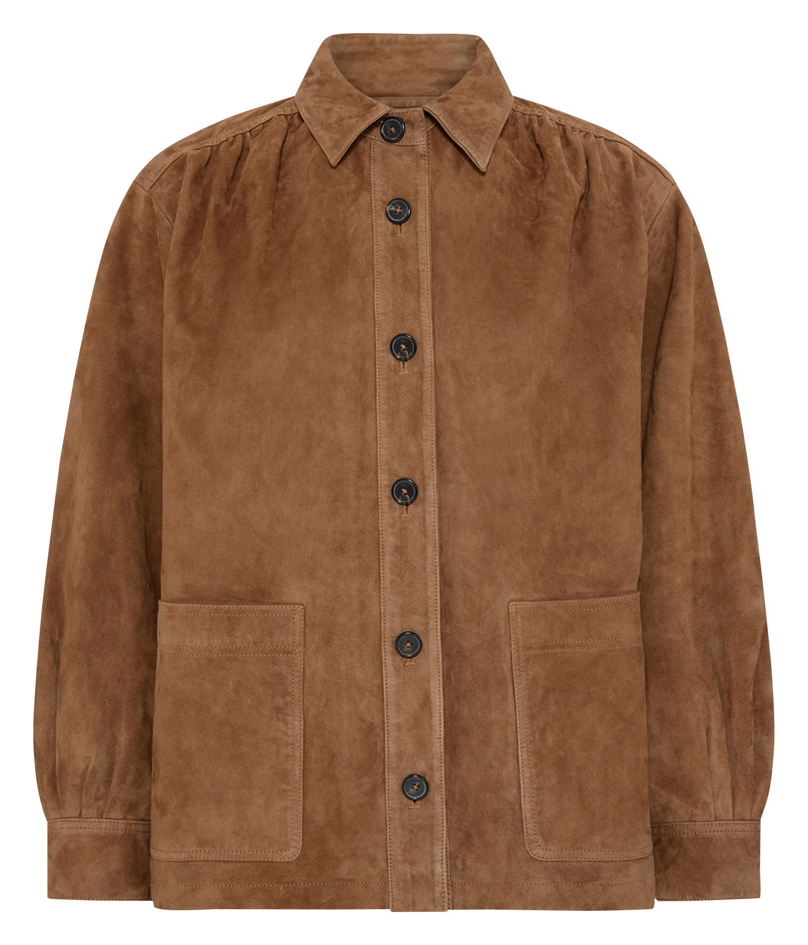 Veste col classique en cuir  GERARD DAREL Marron
