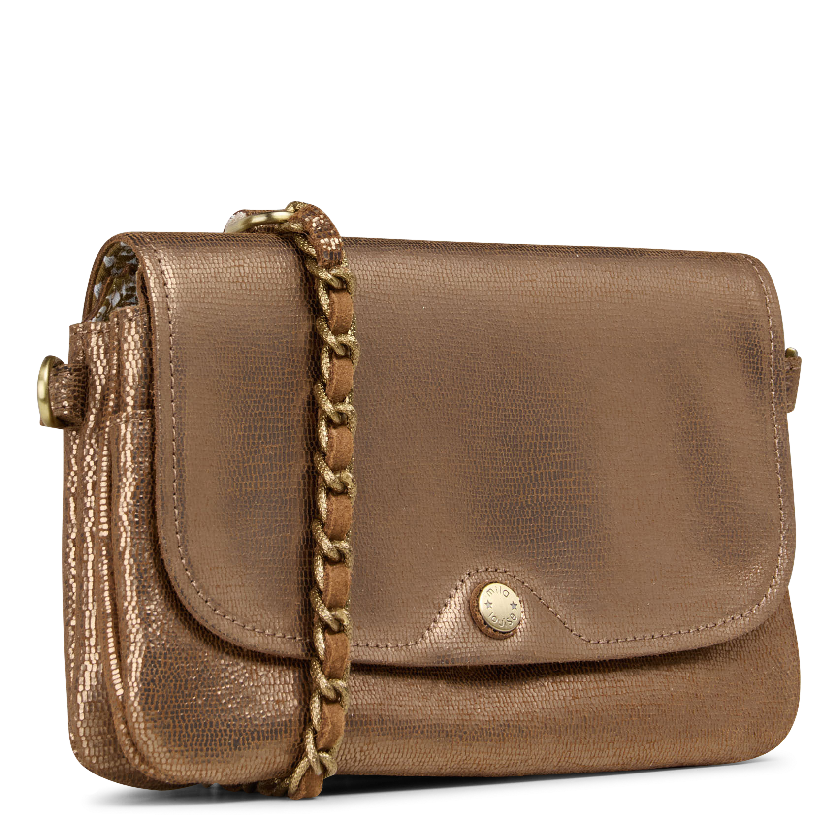Pochette en cuir MILA LOUISE Marron