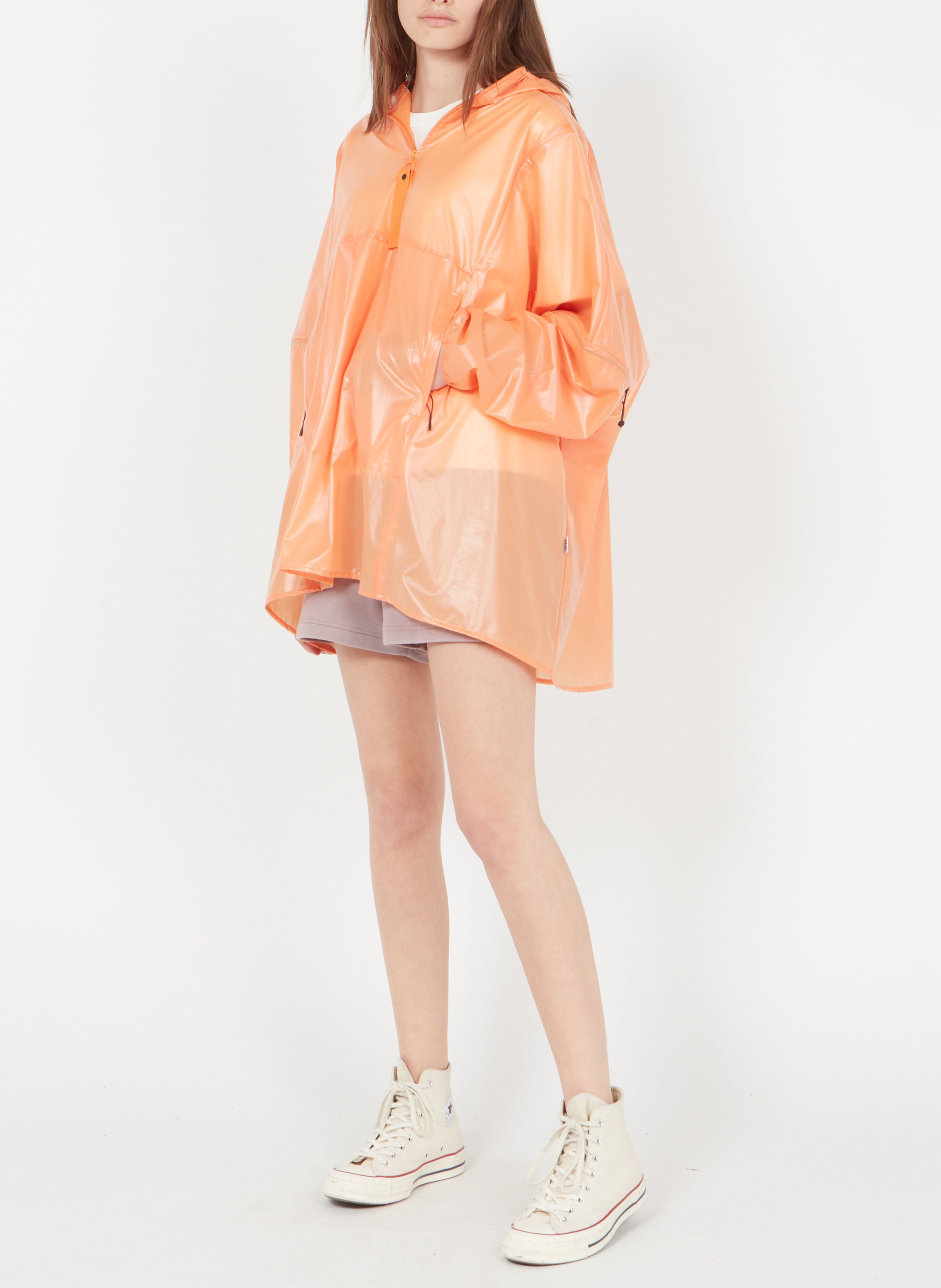 Anorak mit Stehkragen und Kapuze Orange