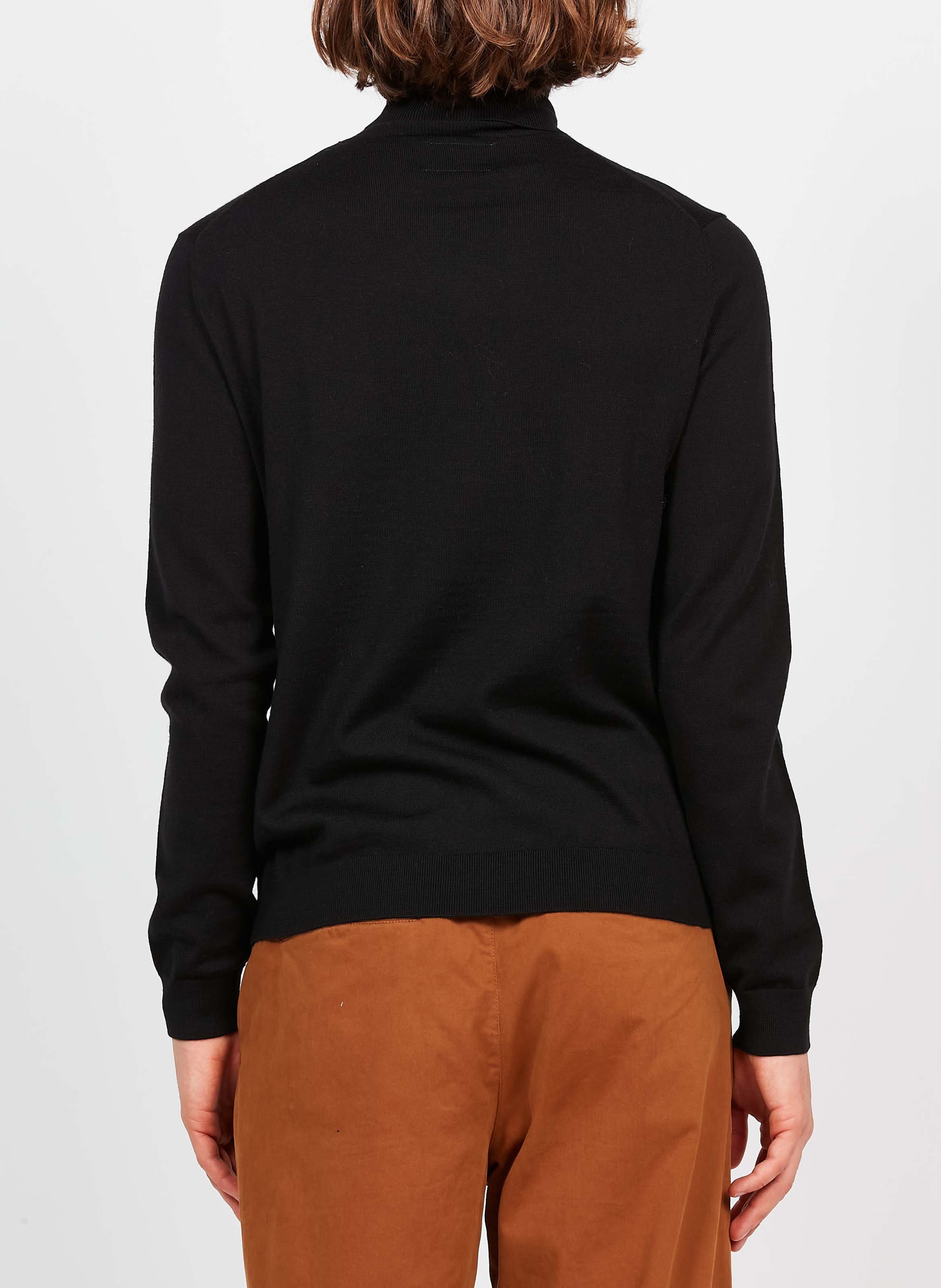 Wool turtleneck sweater SAISON 1865 Black