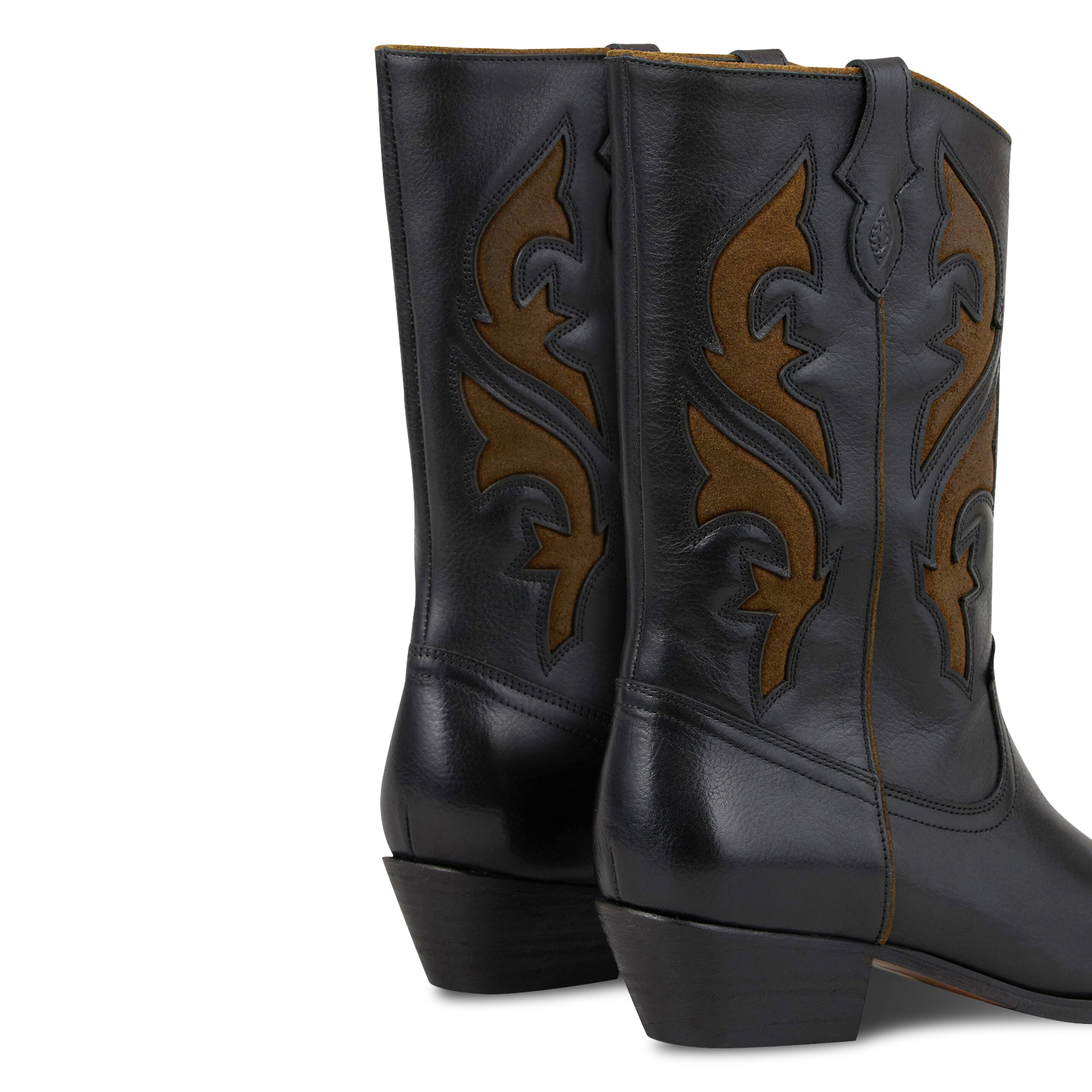 Bottes en cuir BA&SH Noir