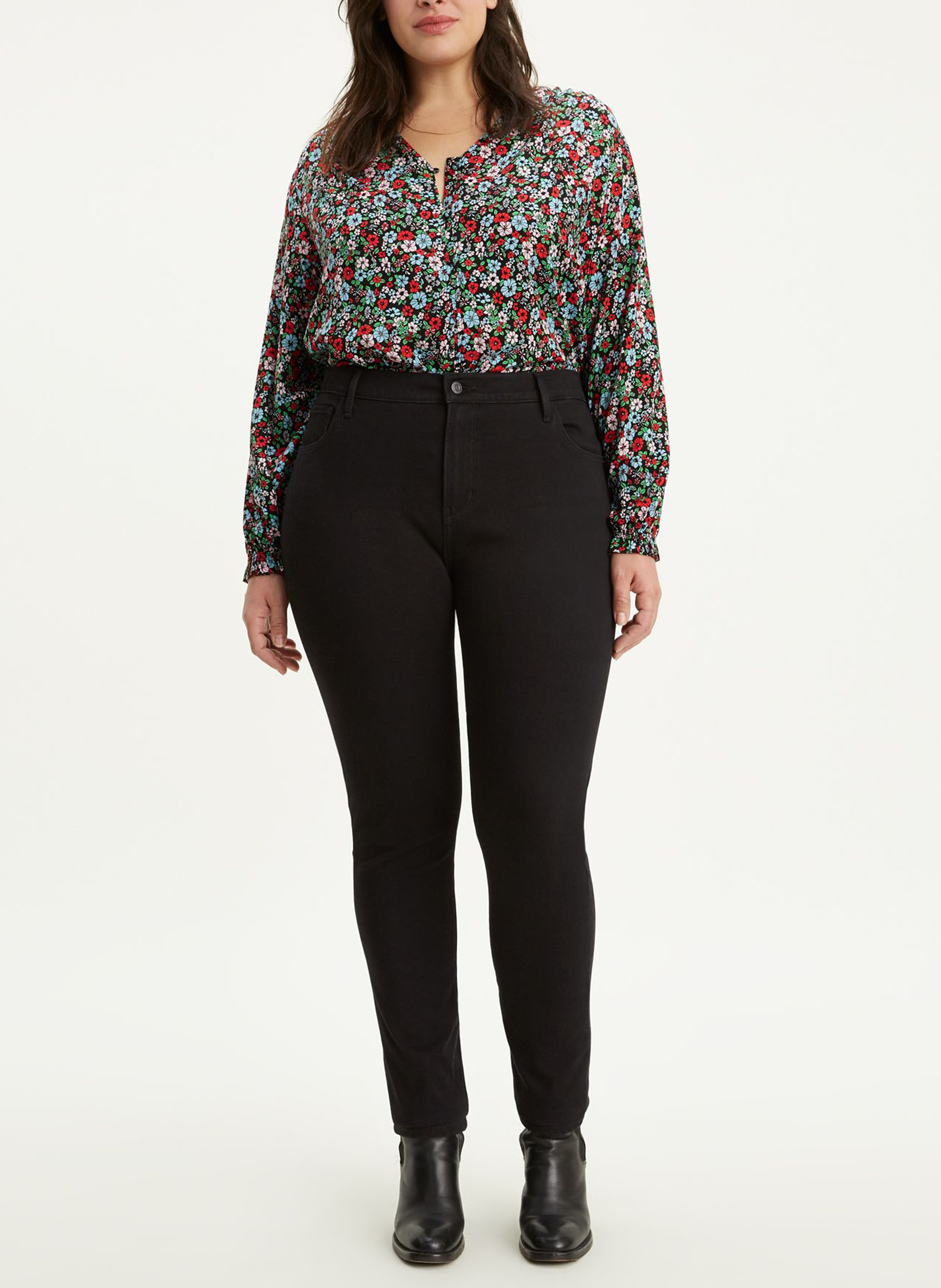 Jean skinny taille haute LEVI'S Noir