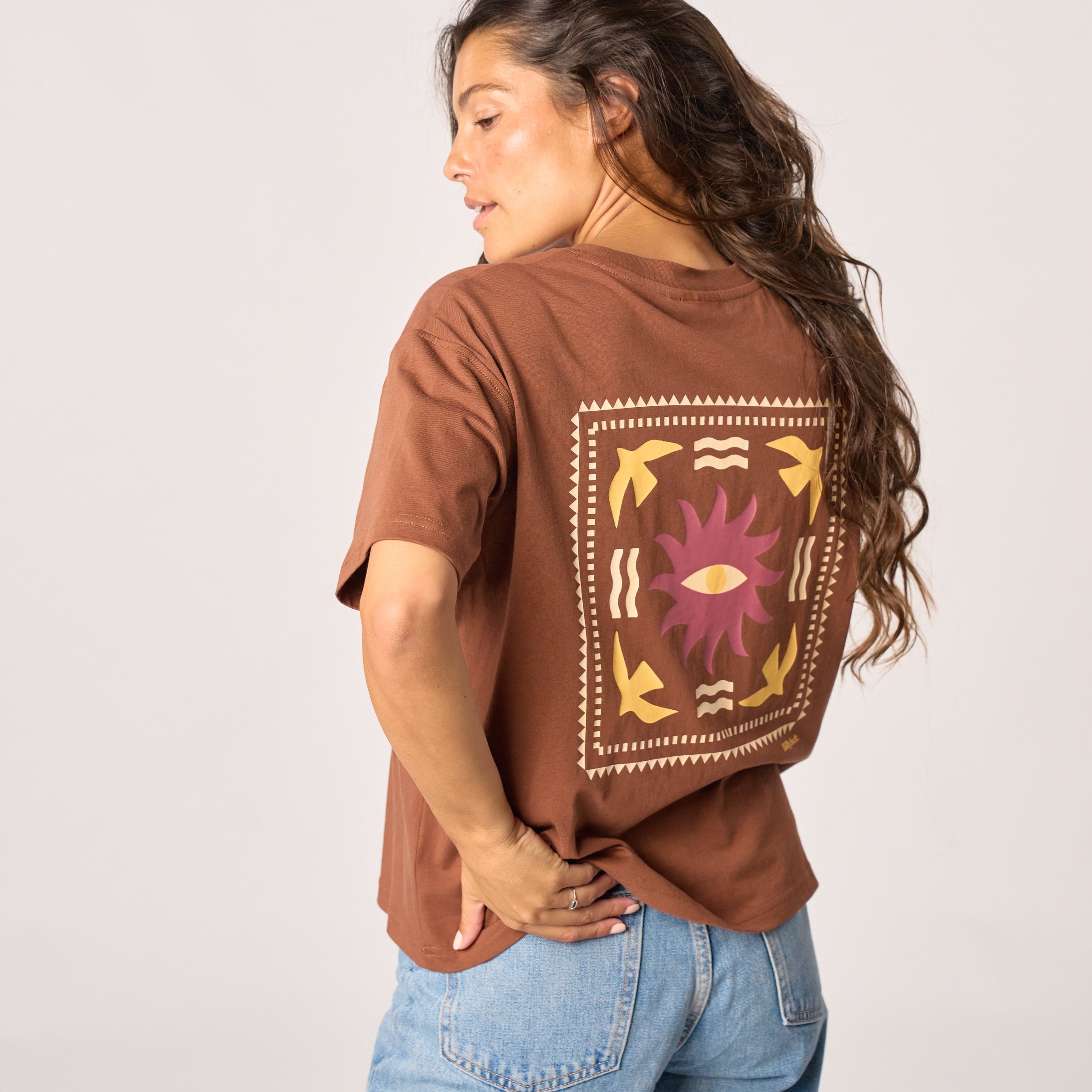 Organic cotton T-shirt BILLYBELT Brown