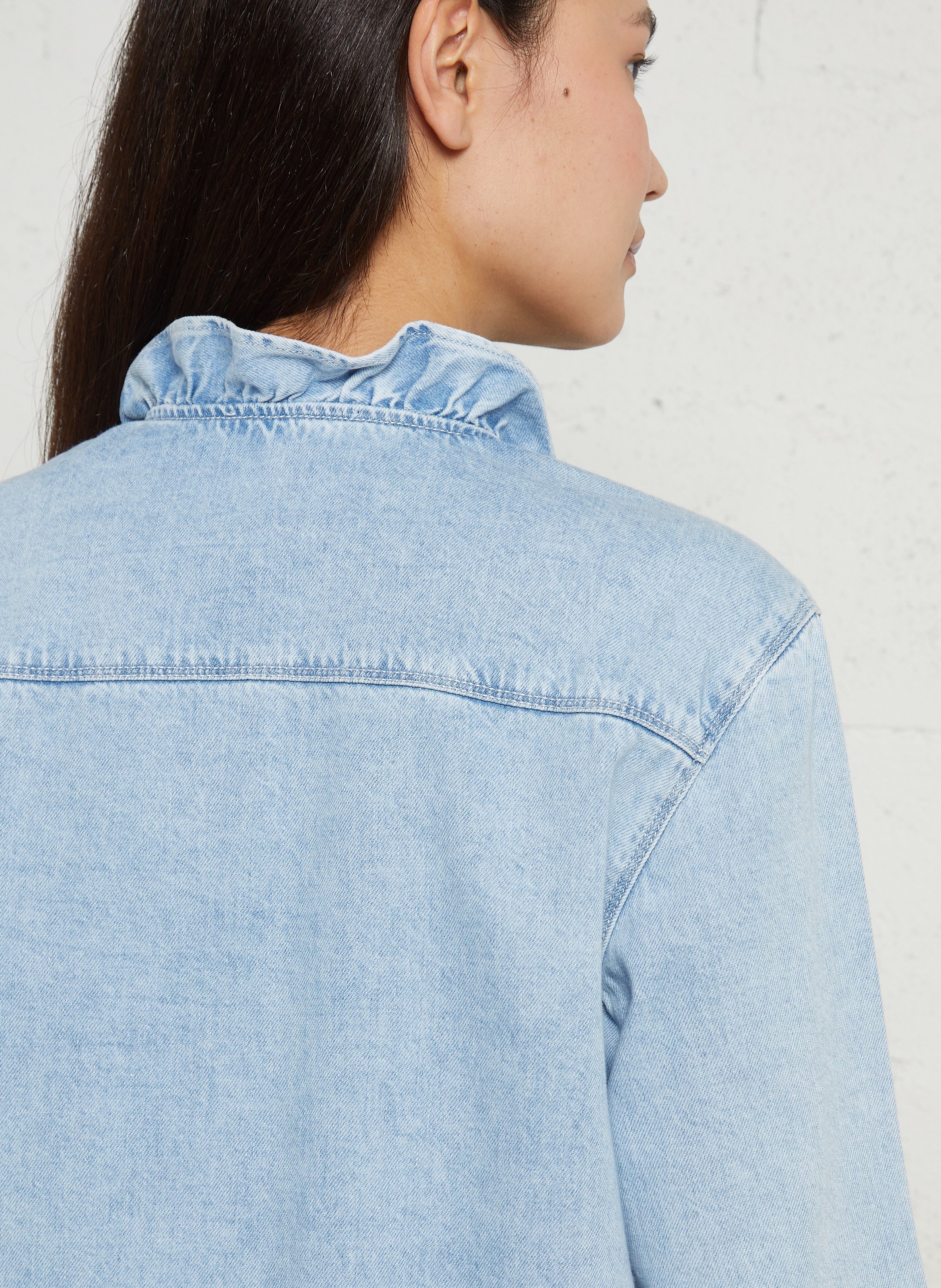 Chemise en denim DES PETITS HAUTS Bleu