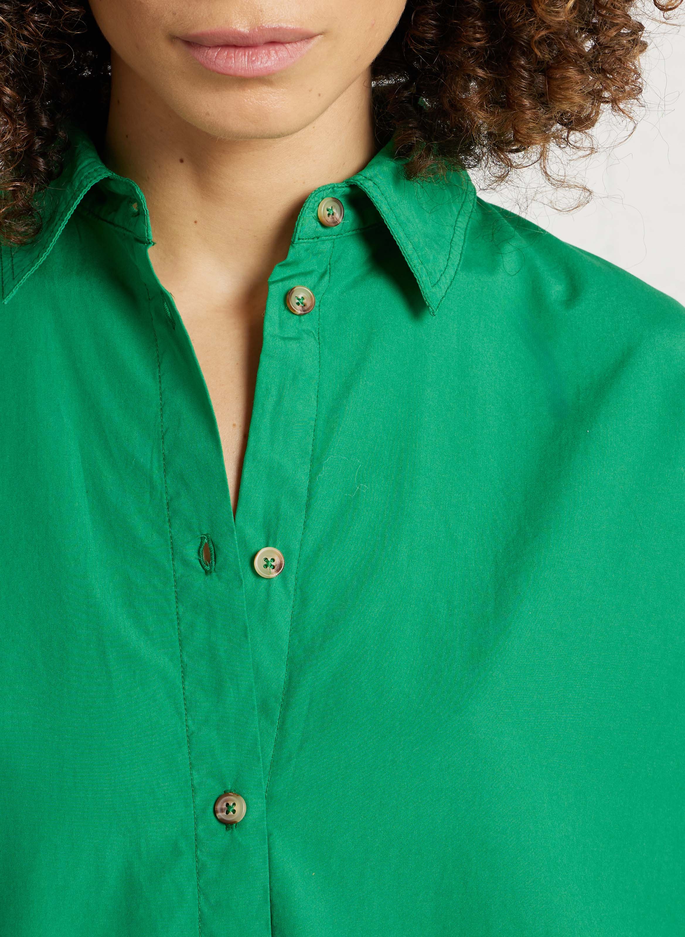 Robe midi col classque SACRECOEUR Vert