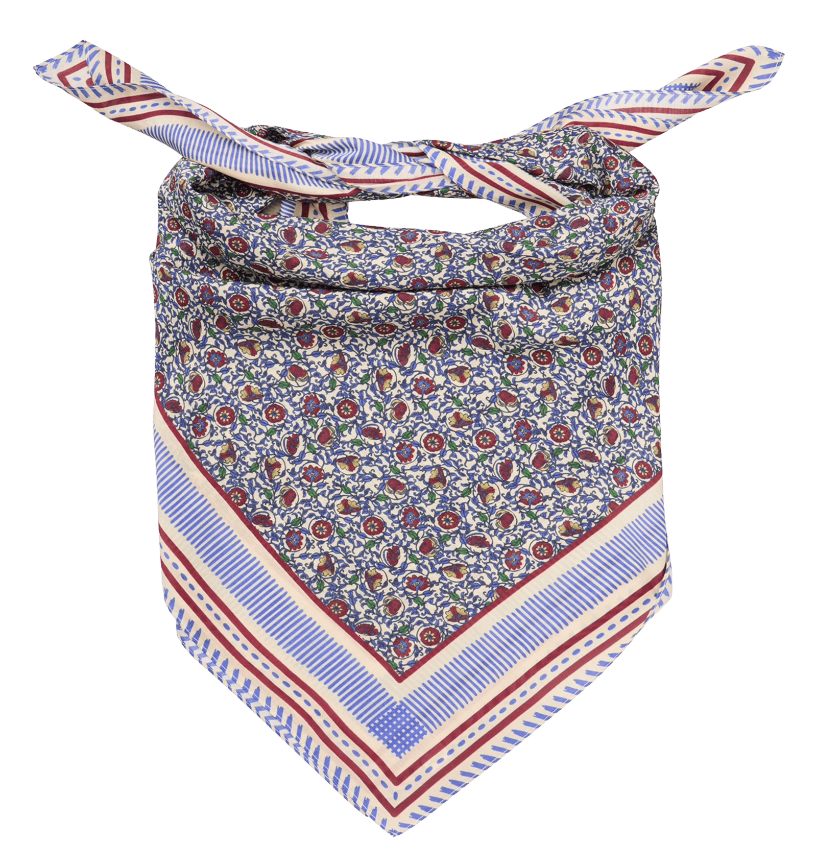 Cotton-blend floaty scarf BECKSONDERGAARD White