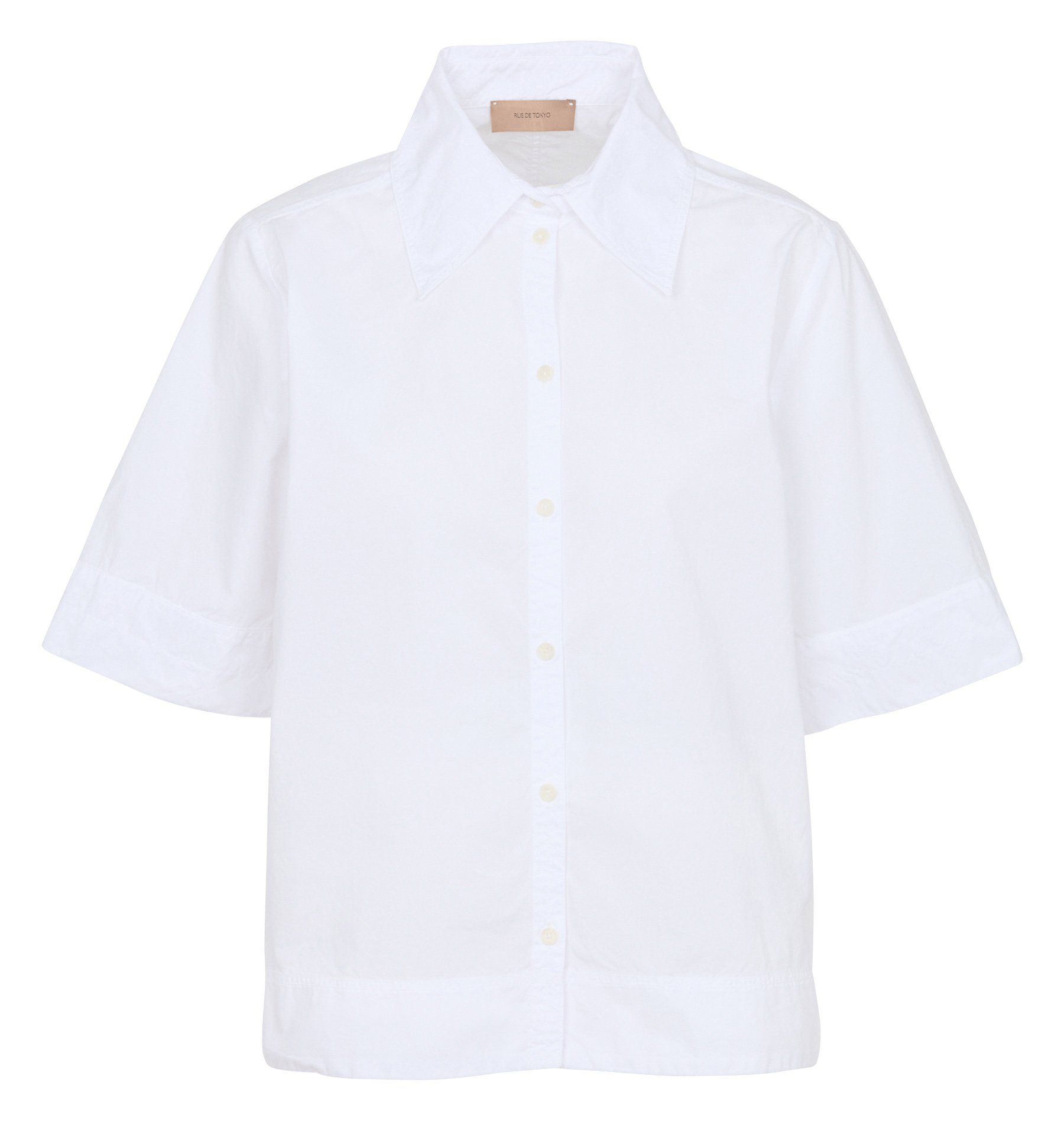 Chemise oversize col classique en coton bio RUE DE TOKYO Blanc