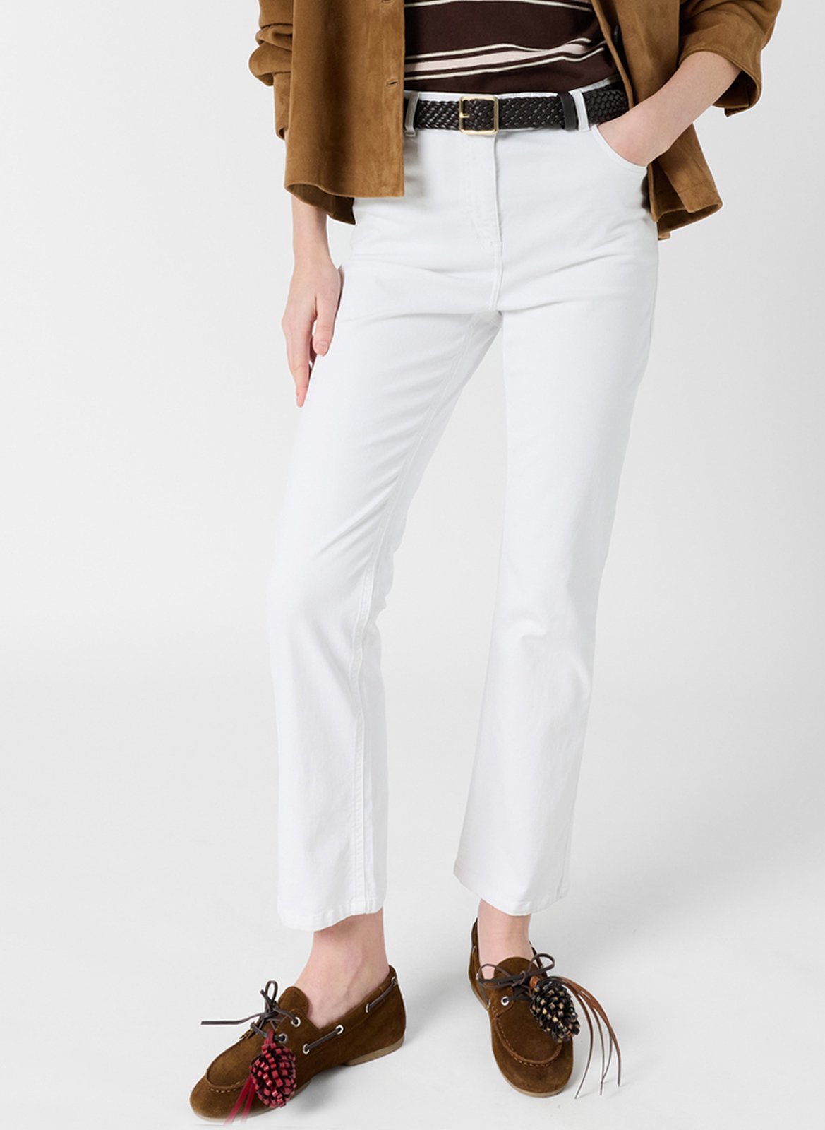 Jean ajusté en coton mélangé GERARD DAREL Blanc