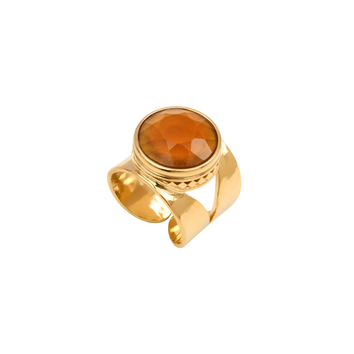 Bague large ajustable   ajustable SATELLITE PARIS Orange
