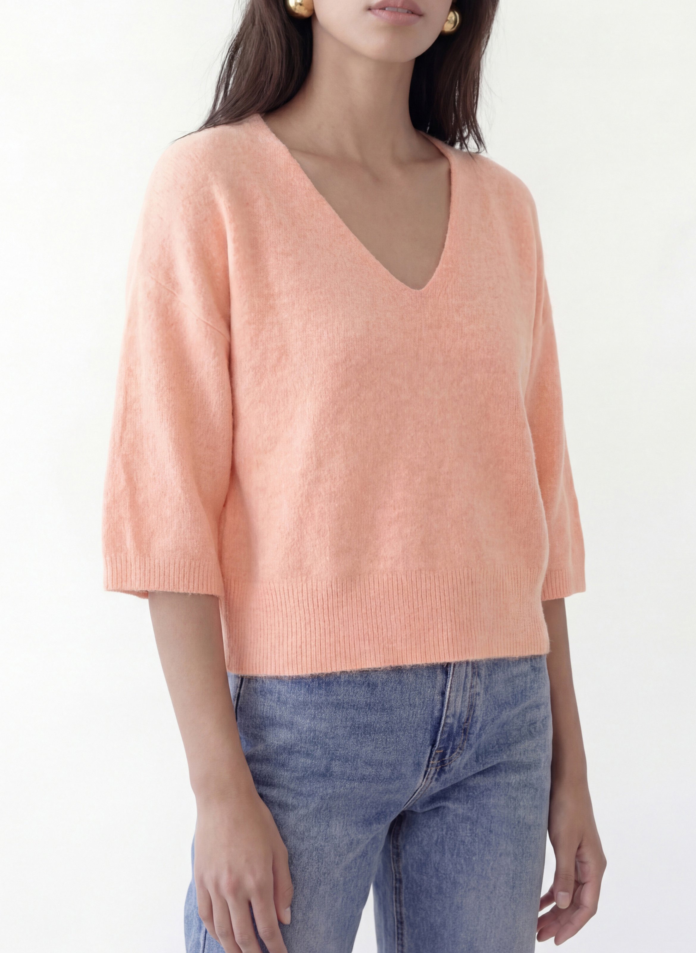 Pullover mit V-Ausschnitt KOOKAI Orange