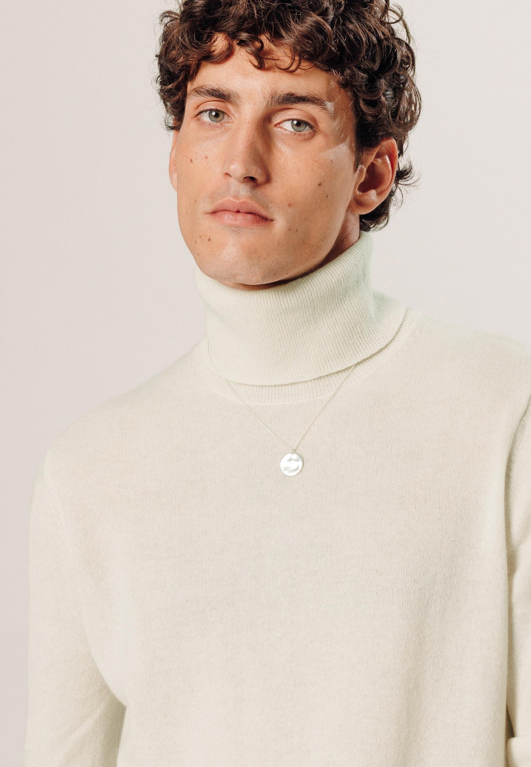 Pull col roulé en cachemire RODIER Blanc