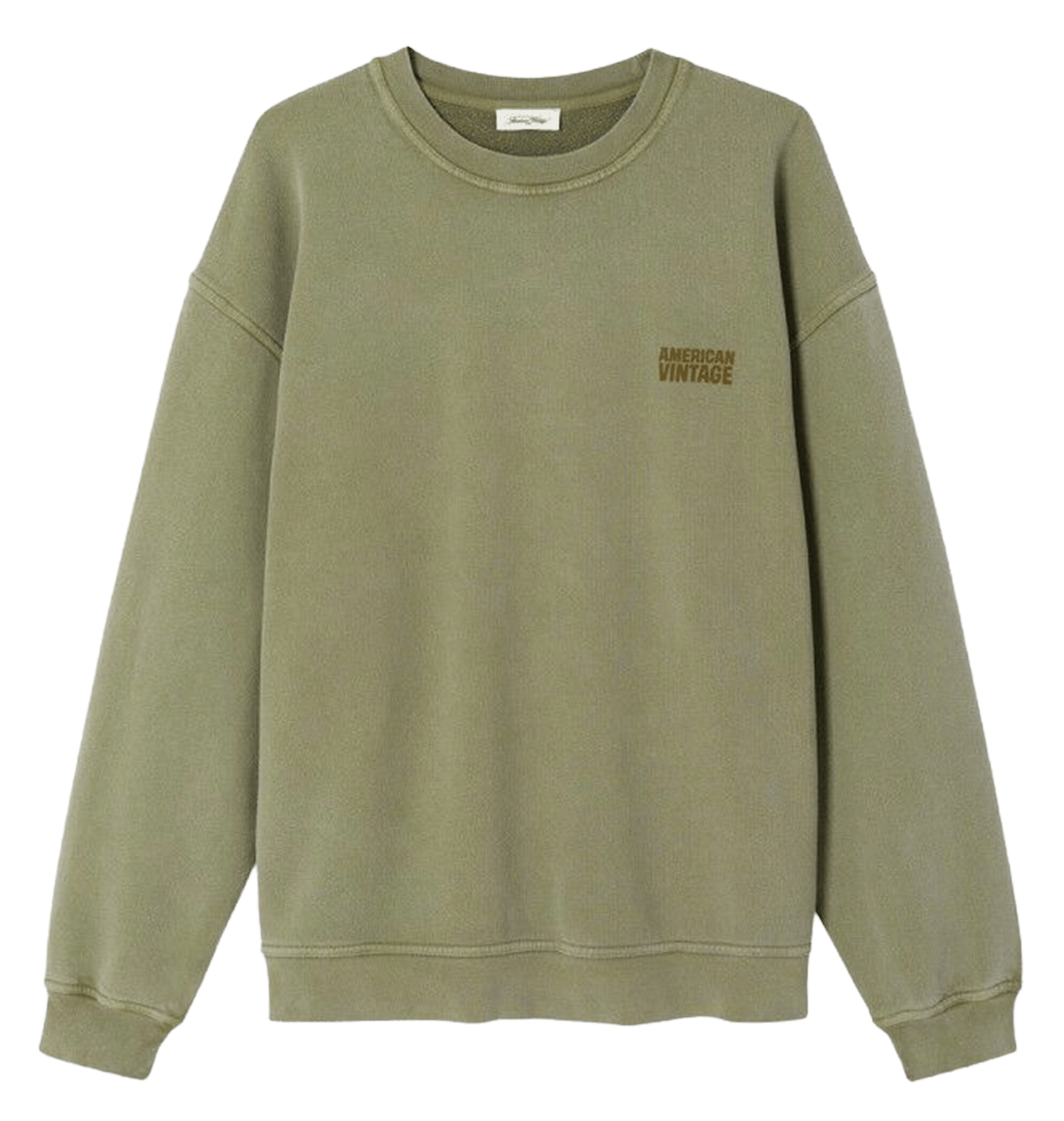 Sweat ample col rond sérigraphié en coton  AMERICAN VINTAGE