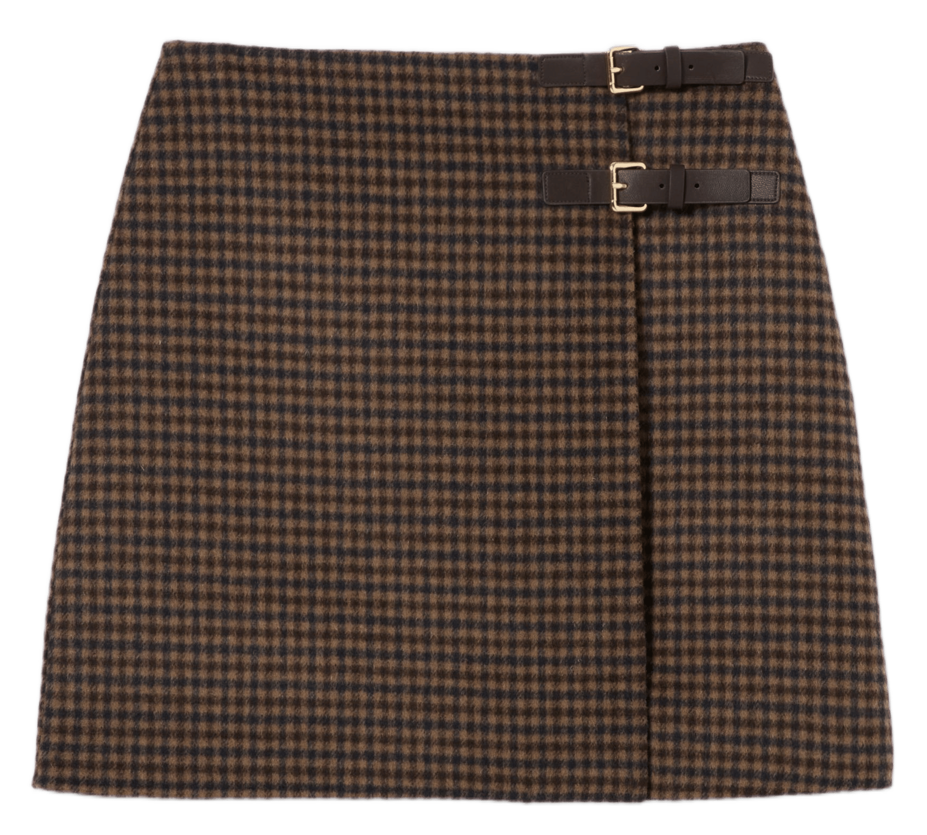Jupe courte à carreaux en laine mélangée CLAUDIE PIERLOT Multicolore