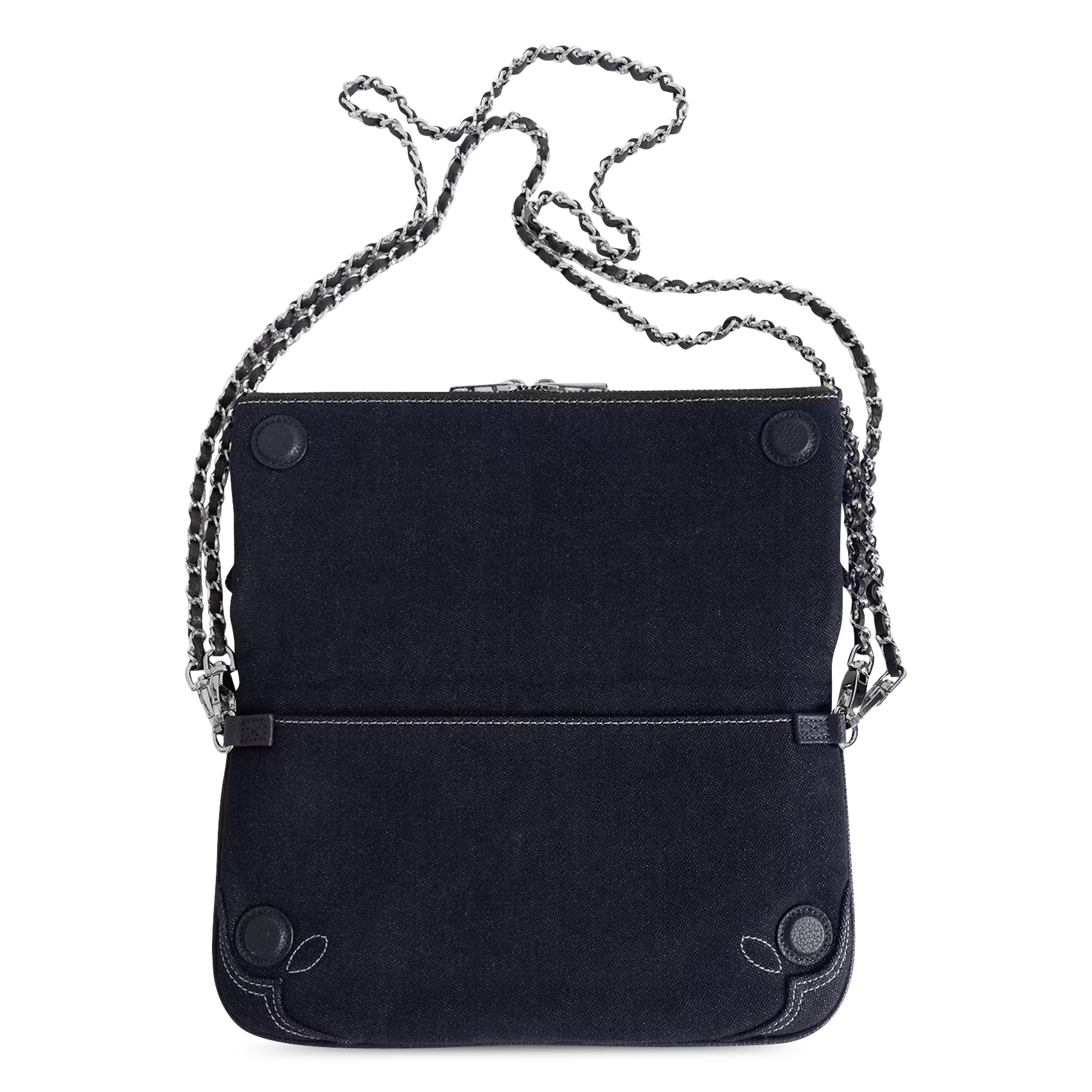 Cotton-blend shoulder bag ZADIG&VOLTAIRE Blue