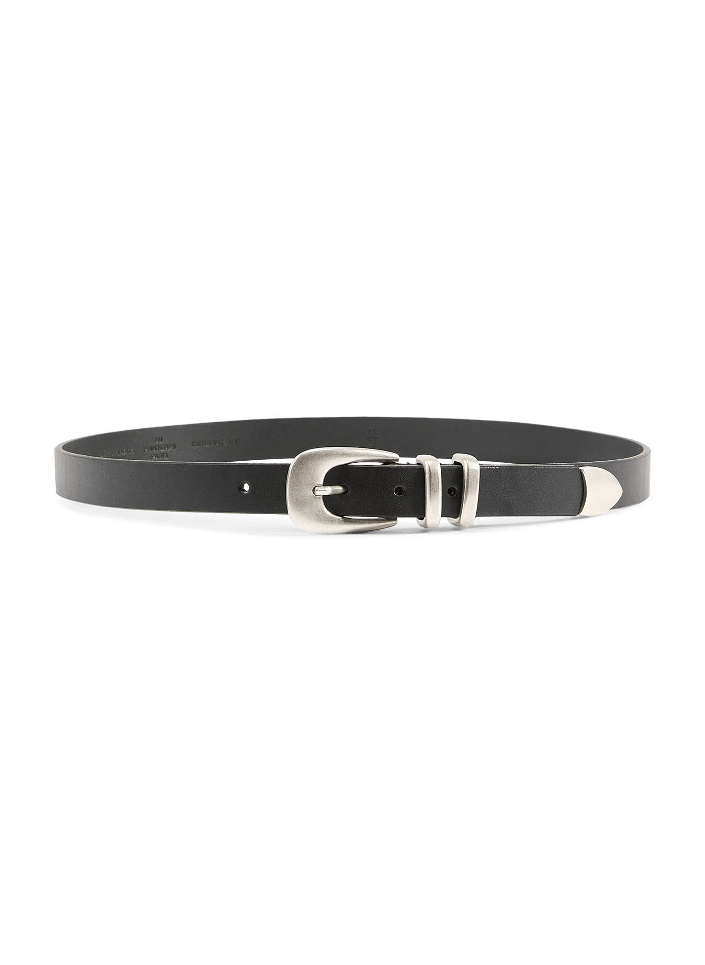 Leather belt  SAISON 1865 Black