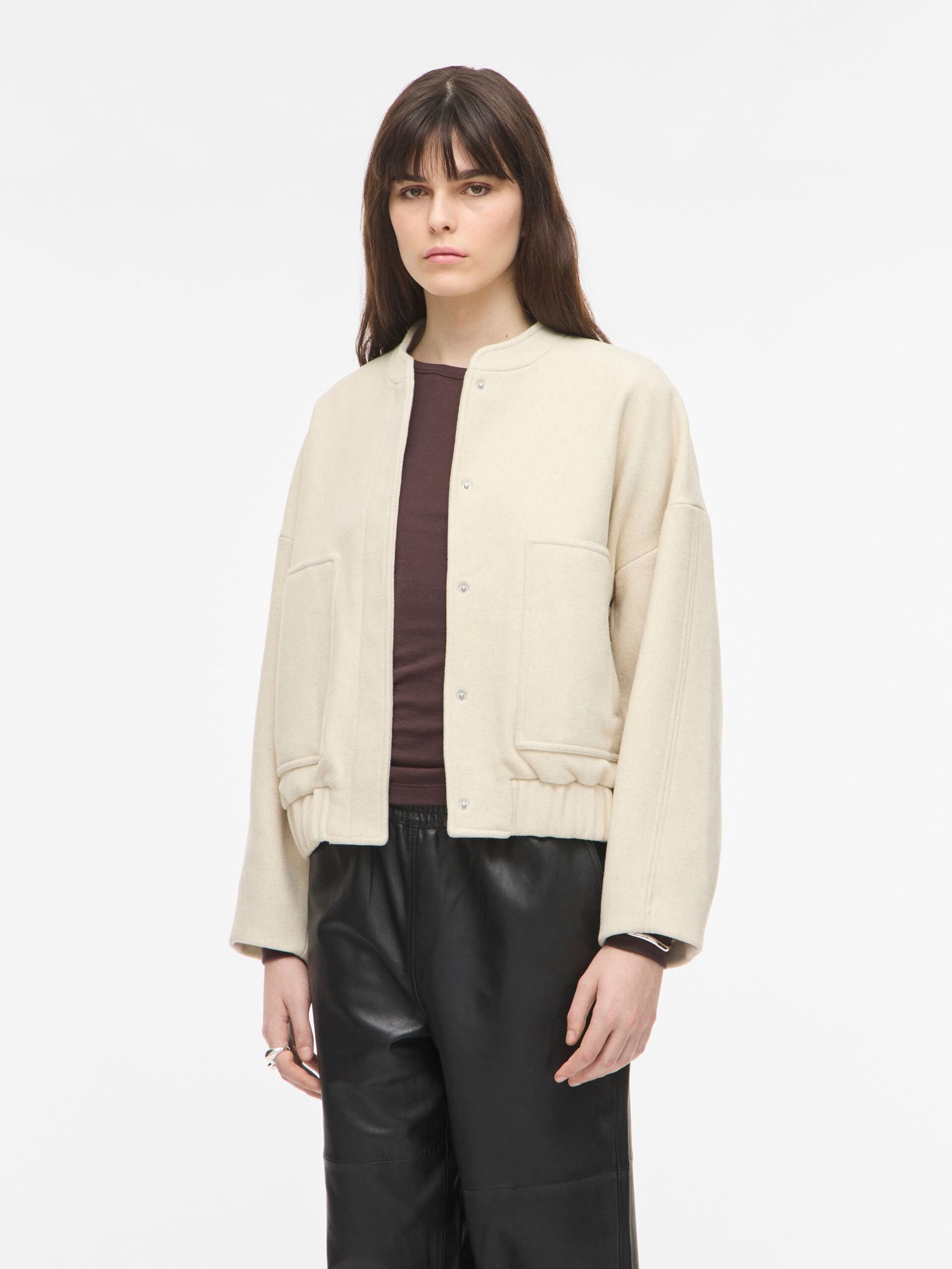 Veste ample en laine mélangée ROUGE EDIT