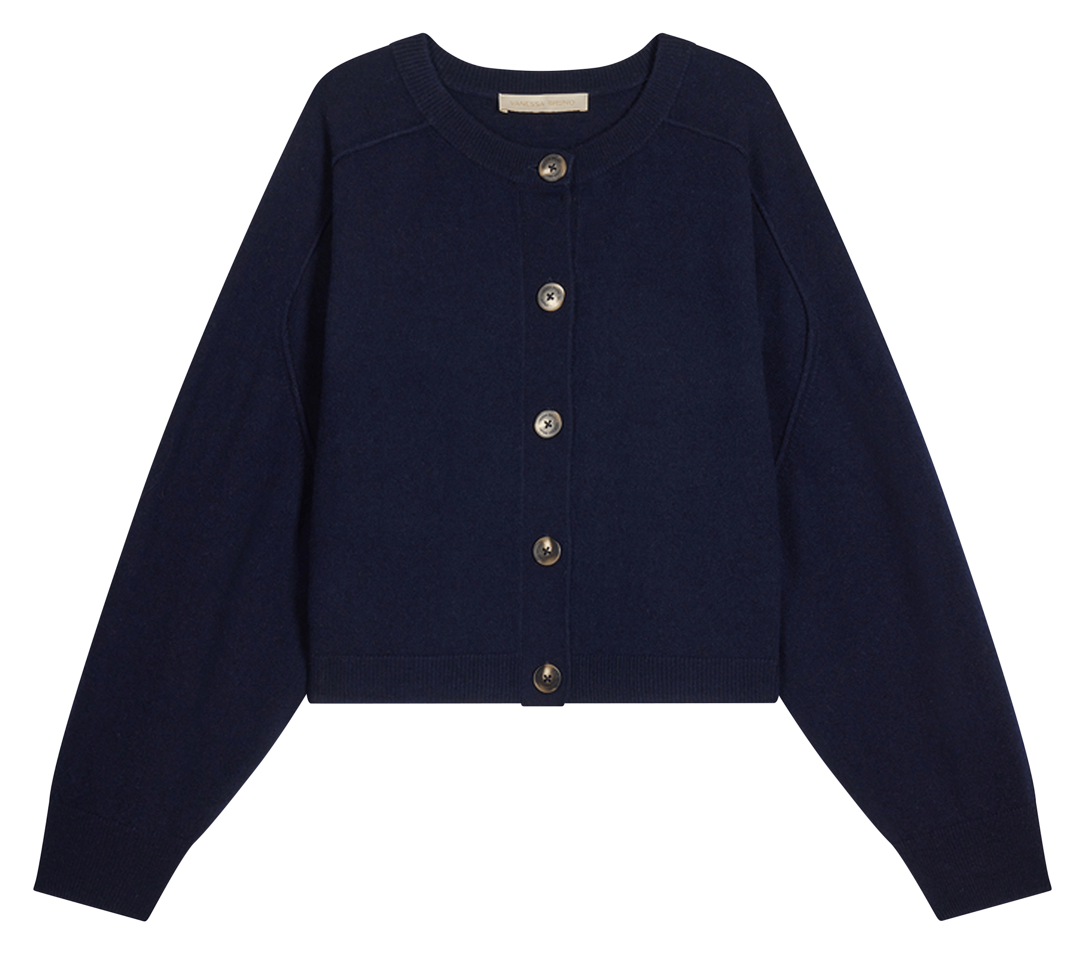 Ruime ronde hals cardigan in wol VANESSA BRUNO Blauw