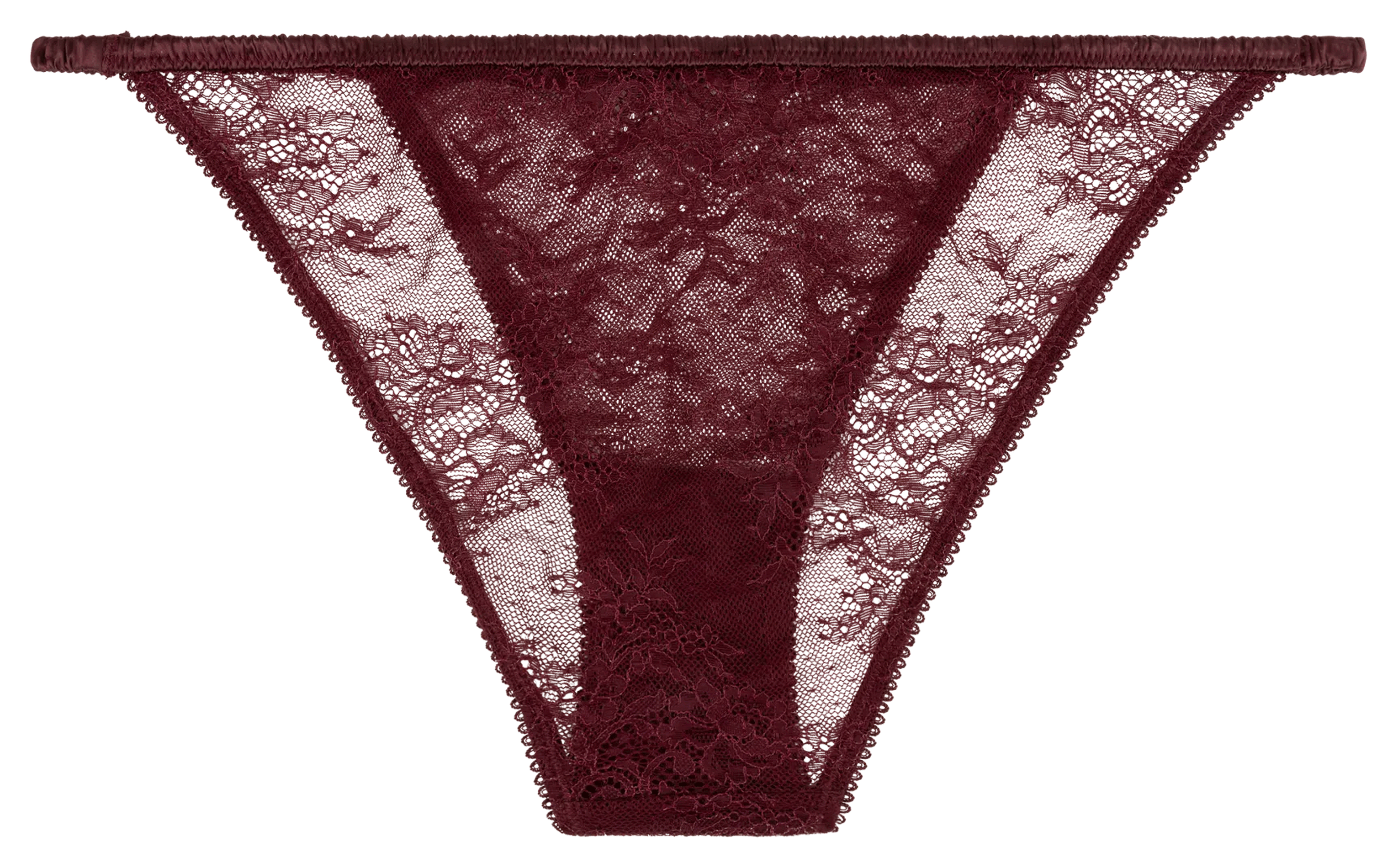 Culotte unie à dentelle LOVE STORIES Prune