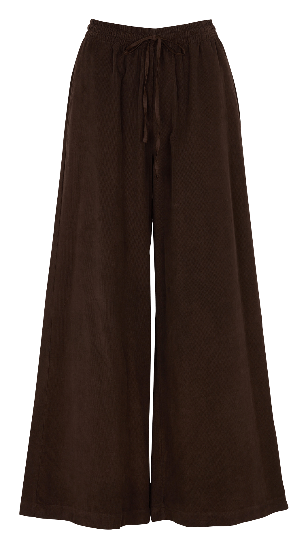 Pantalon large en coton LA FEE MARABOUTEE Marron