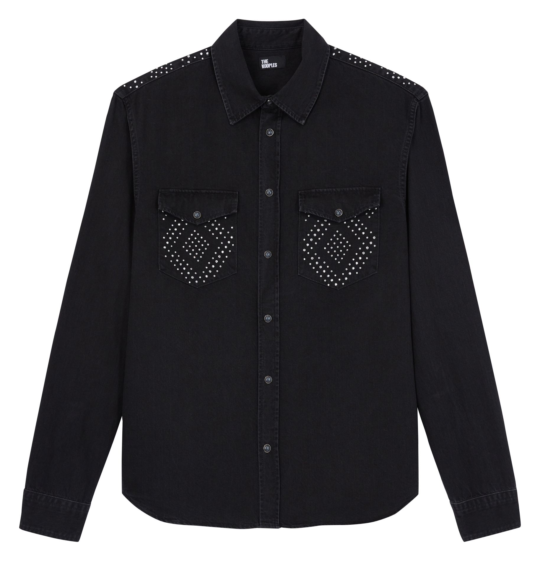 Chemise à clous en coton THE KOOPLES Bleu