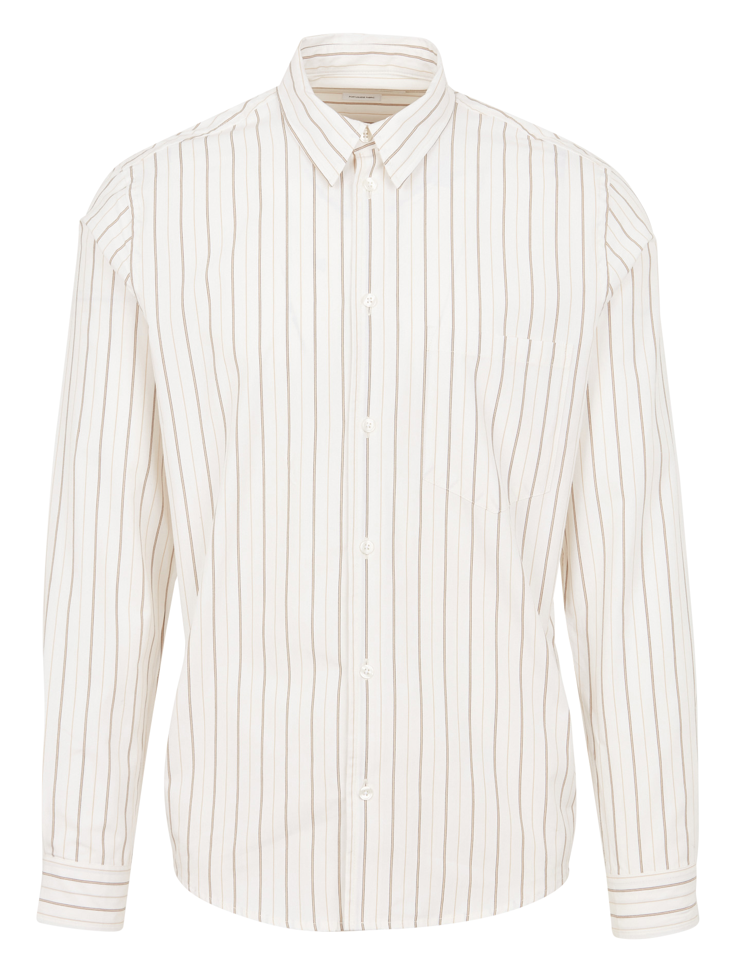 Chemise col classique à rayures en coton bio SAMSOE SAMSOE Blanc