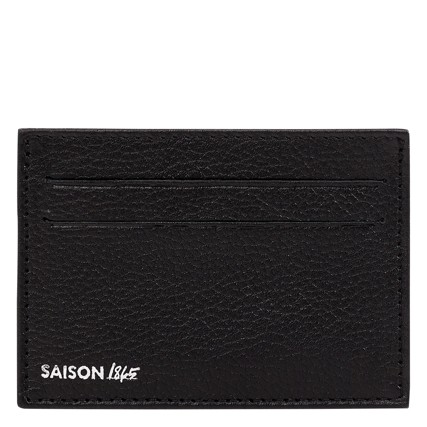 Grained leather card holder SAISON 1865 Black