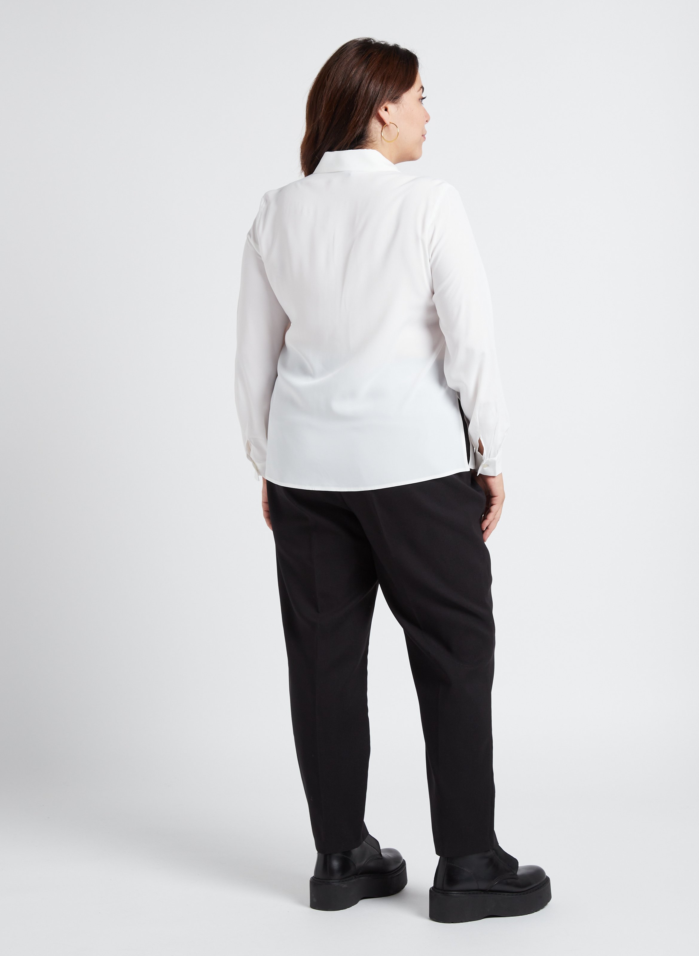 Bluse mit klassischem Kragen PERSONA by Marina Rinaldi Weiss