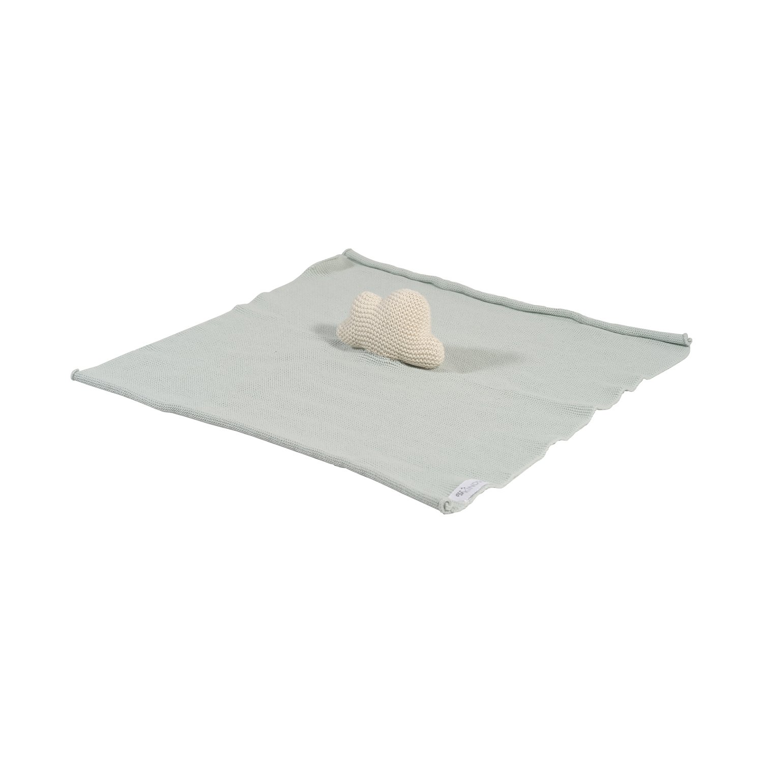 Sheep cotton comforter with rattle KINDSGUT White