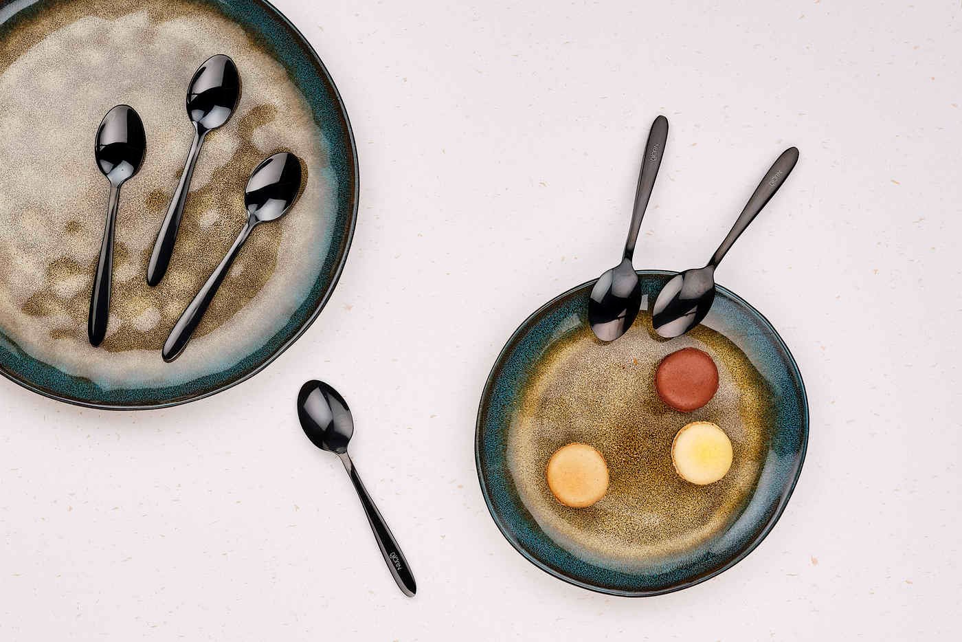 Kaja - black set of 6 teaspoons BJORN Black